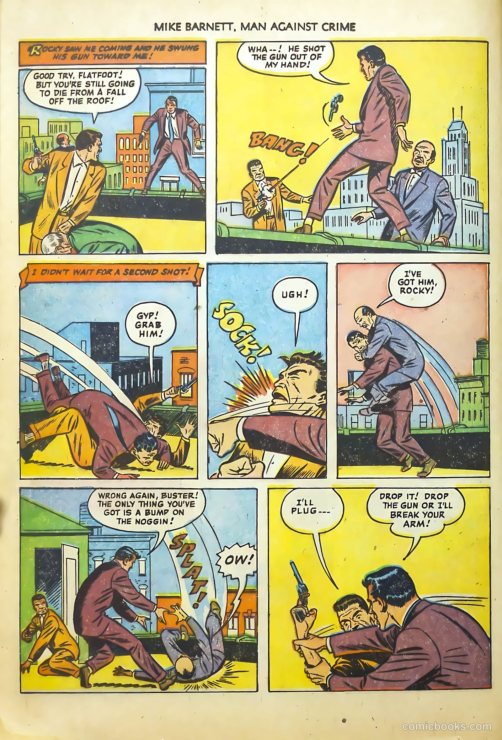 Mike Barnett, Man Against Crime #4 (1952) — page 12 of 36