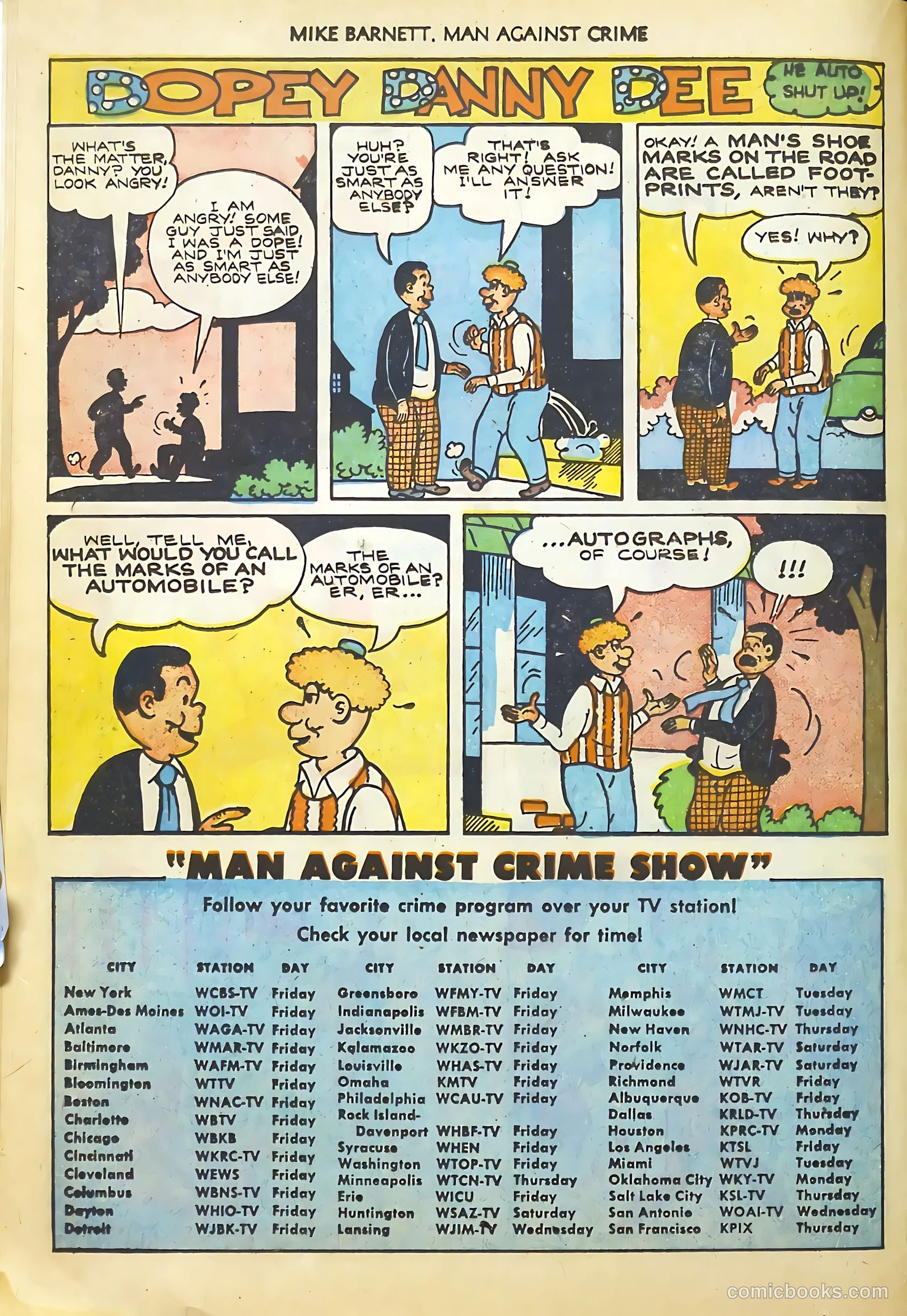 Mike Barnett, Man Against Crime #4 (1952) — page 14 of 36
