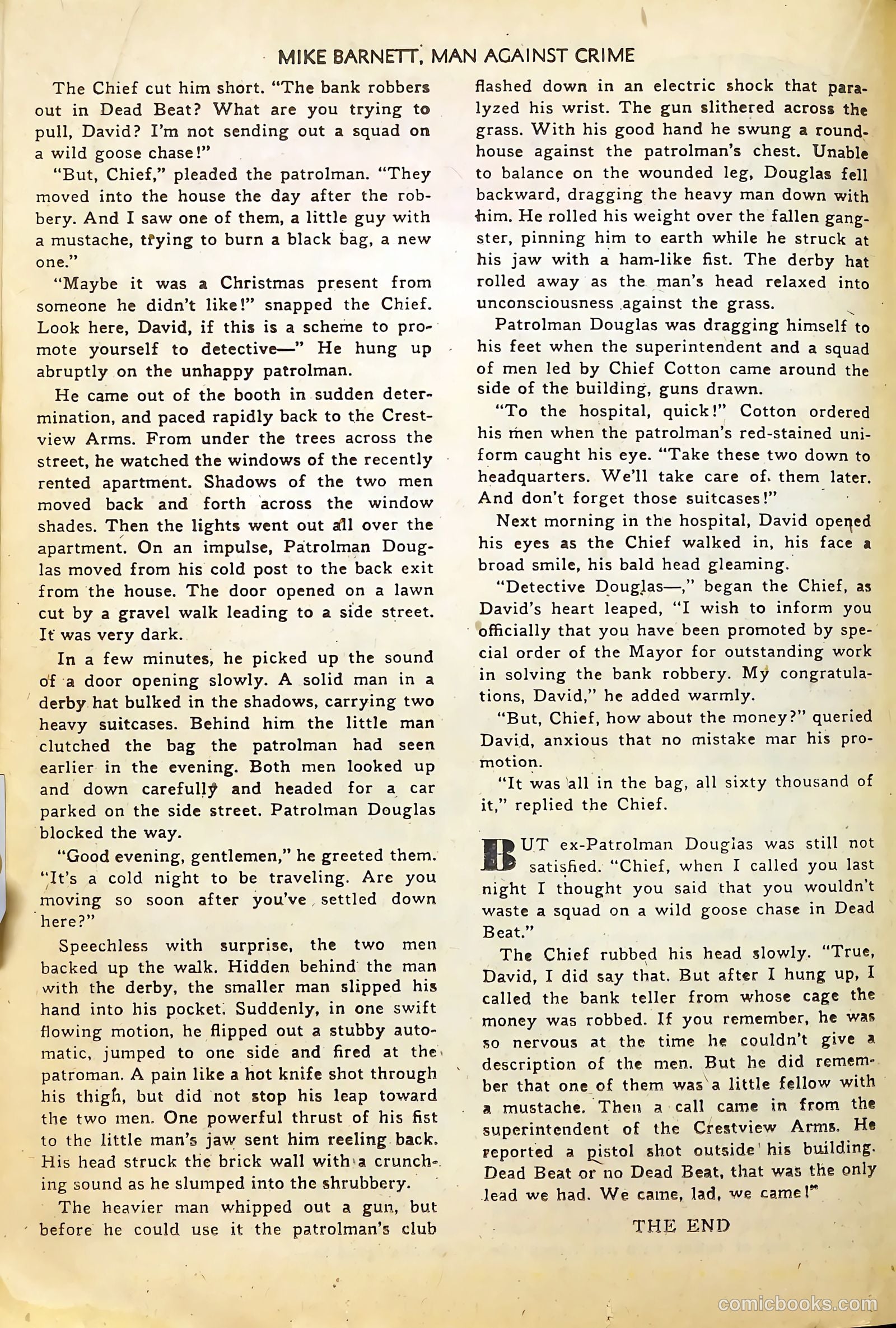 Mike Barnett, Man Against Crime #4 (1952) — page 18 of 36