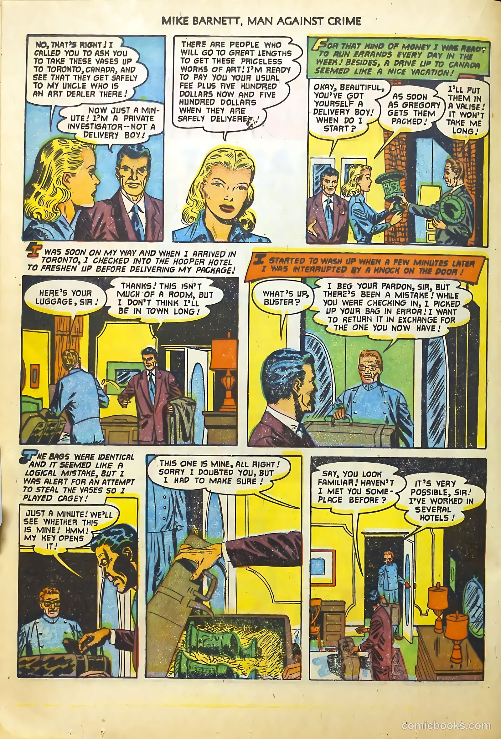 Mike Barnett, Man Against Crime #4 (1952) — page 24 of 36