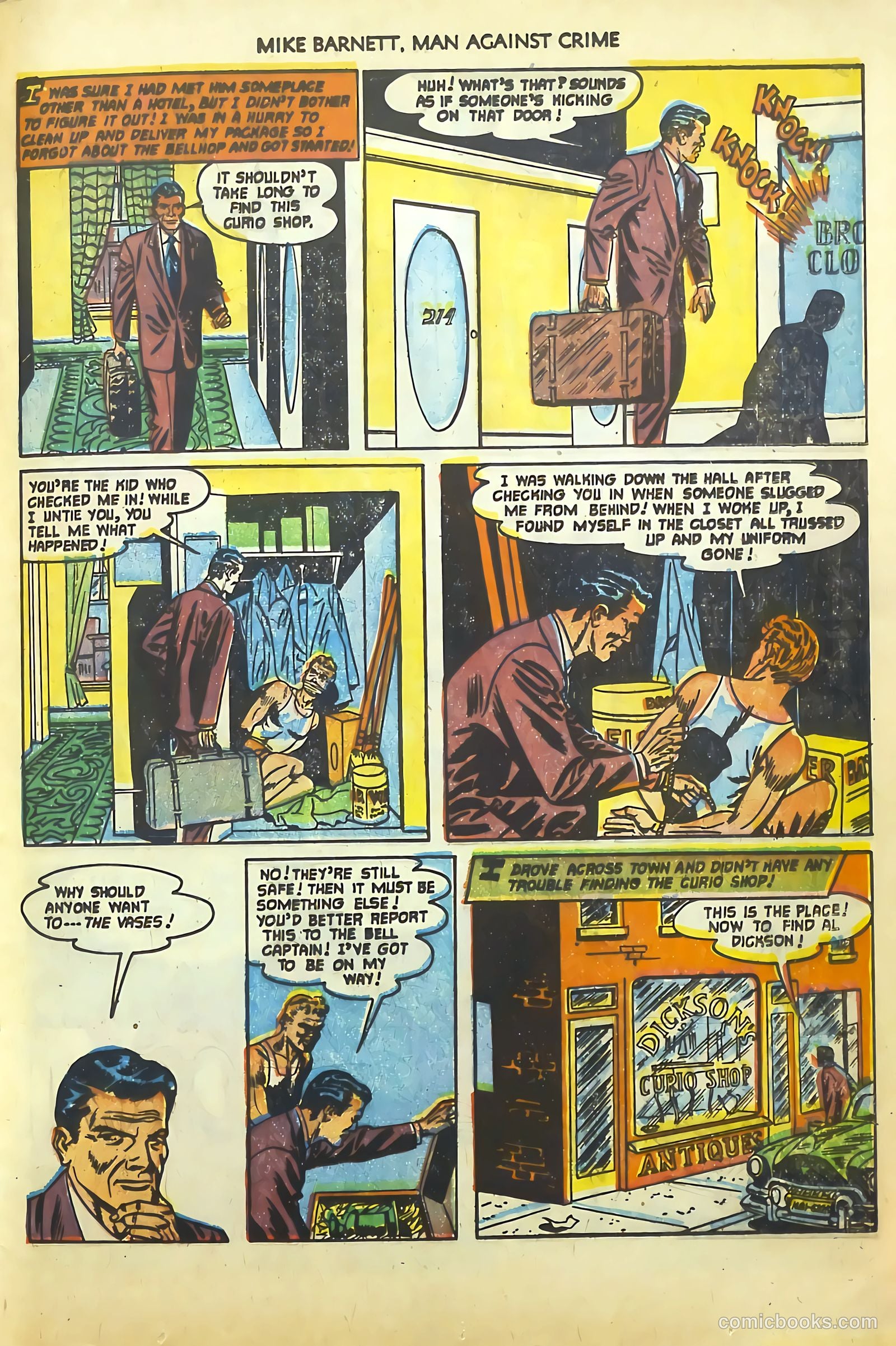 Mike Barnett, Man Against Crime #4 (1952) — page 25 of 36