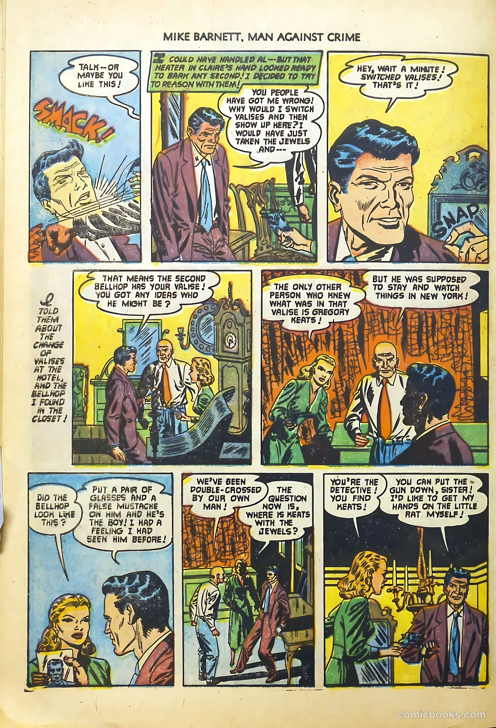 Mike Barnett, Man Against Crime #4 (1952) — page 28 of 36