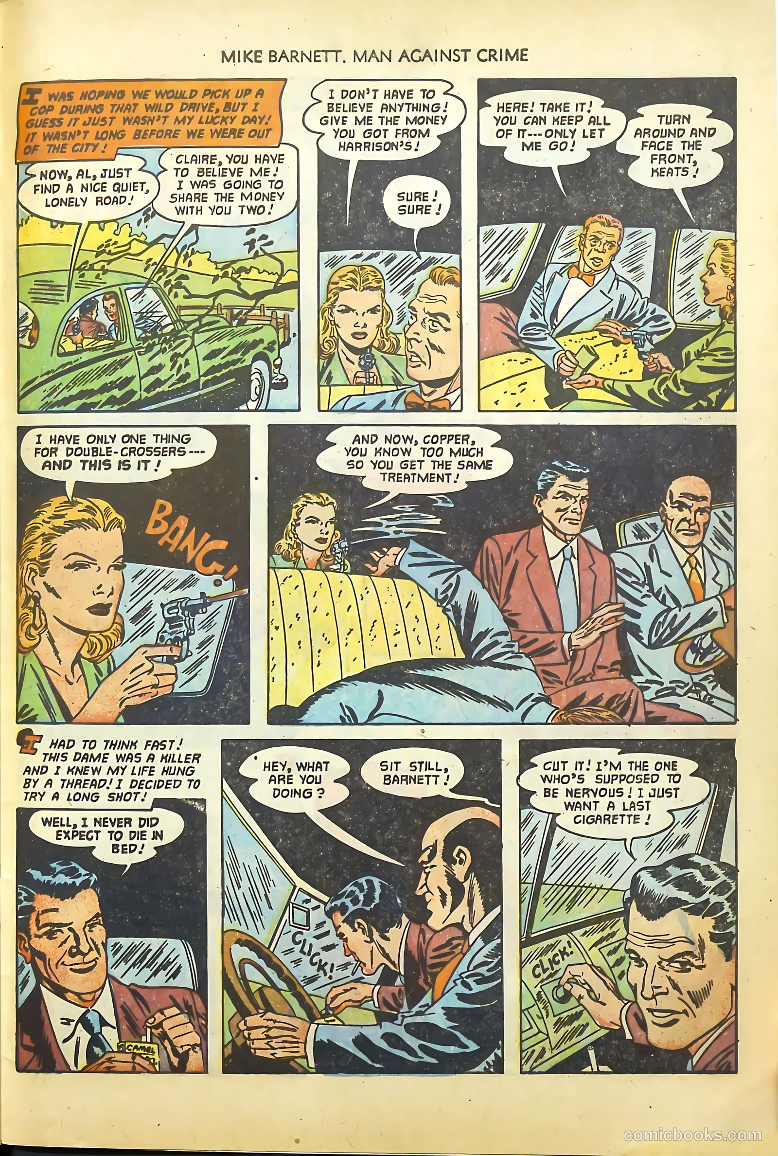 Mike Barnett, Man Against Crime #4 (1952) — page 31 of 36