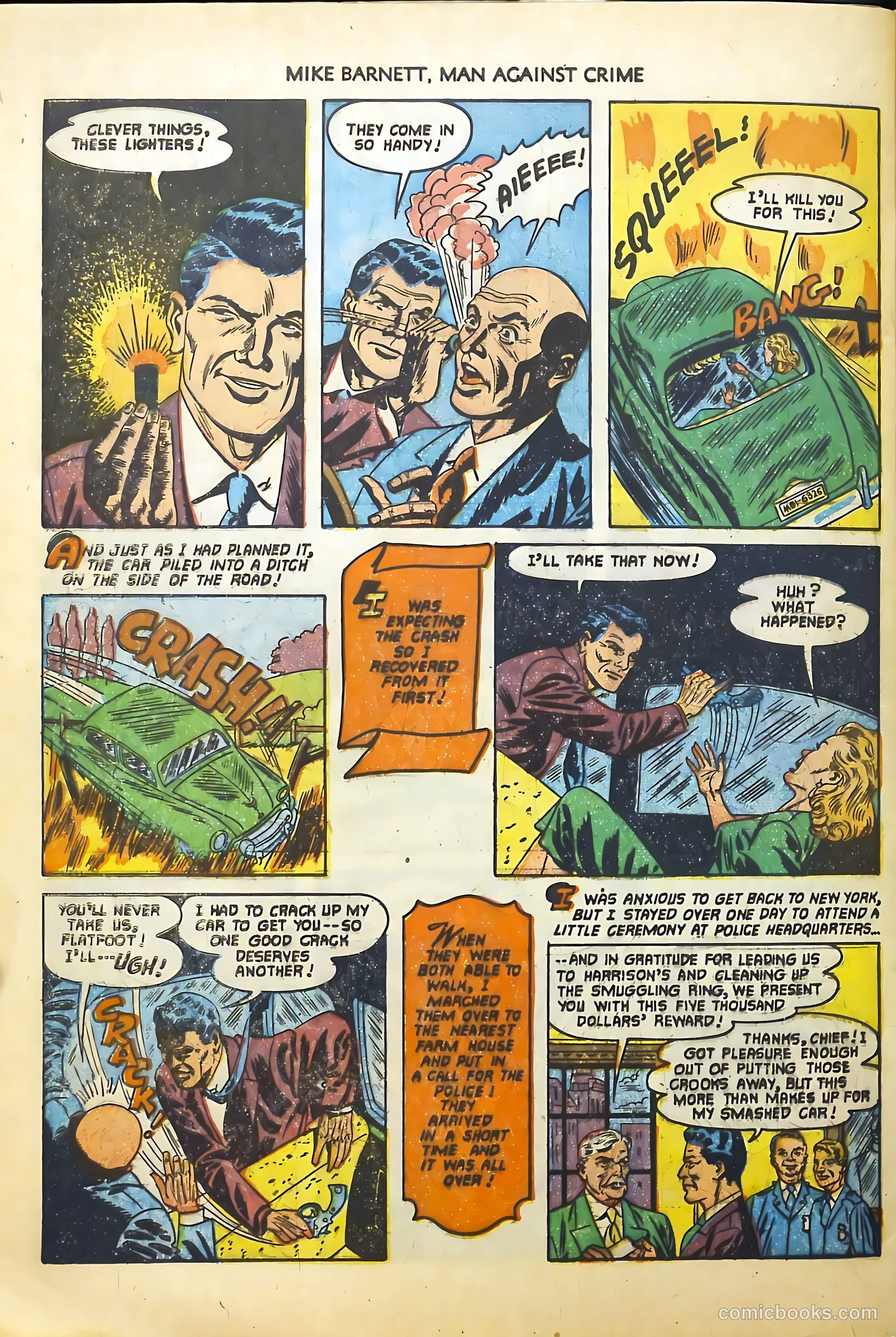 Mike Barnett, Man Against Crime #4 (1952) — page 32 of 36