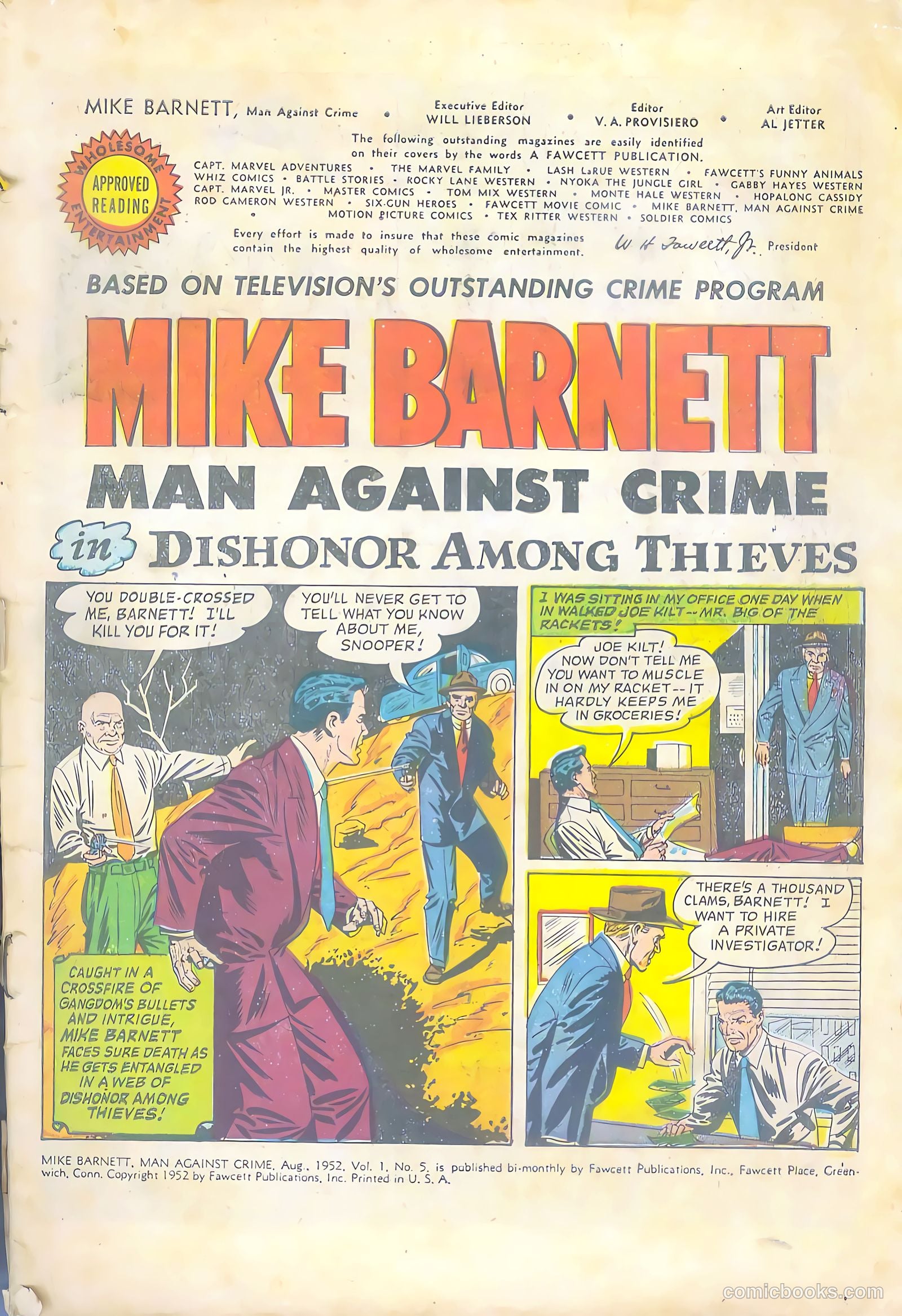 Mike Barnett, Man Against Crime #5 (1952) — page 3 of 36