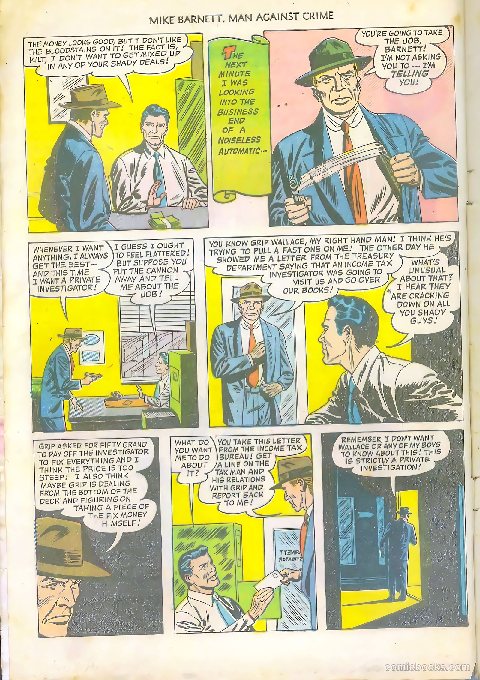 Mike Barnett, Man Against Crime #5 (1952) — page 4 of 36