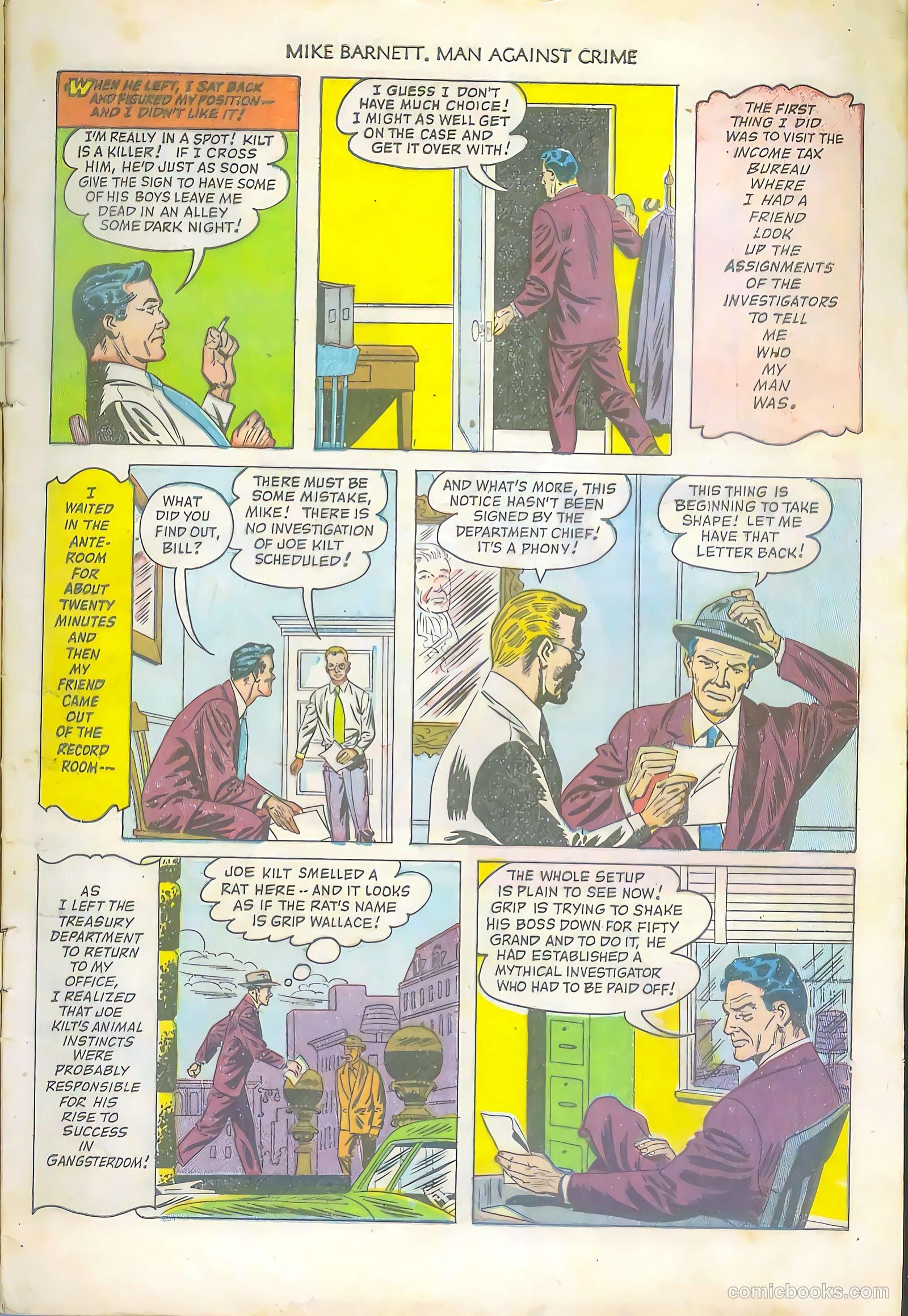 Mike Barnett, Man Against Crime #5 (1952) — page 5 of 36