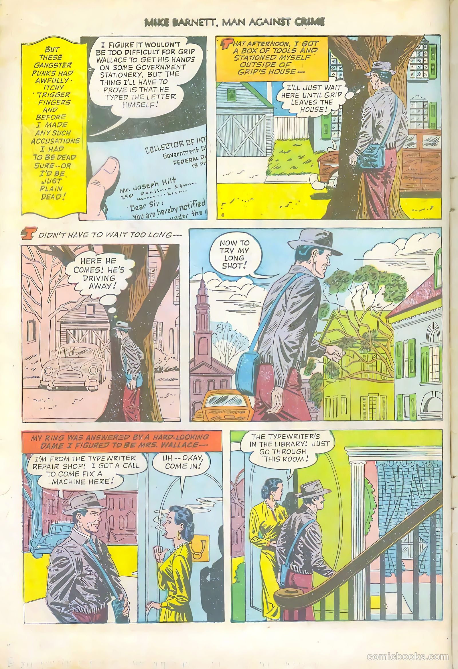 Mike Barnett, Man Against Crime #5 (1952) — page 6 of 36