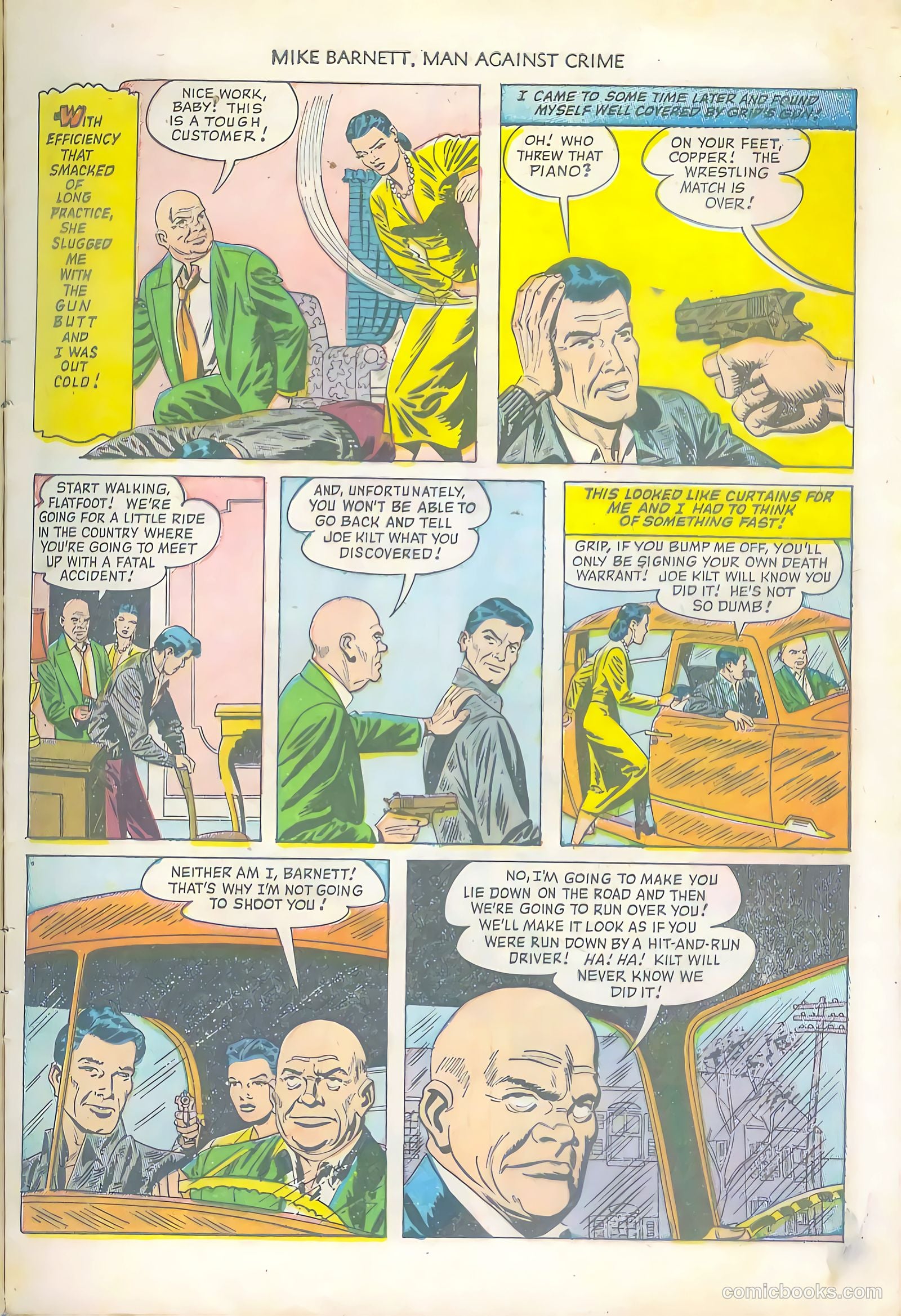 Mike Barnett, Man Against Crime #5 (1952) — page 9 of 36