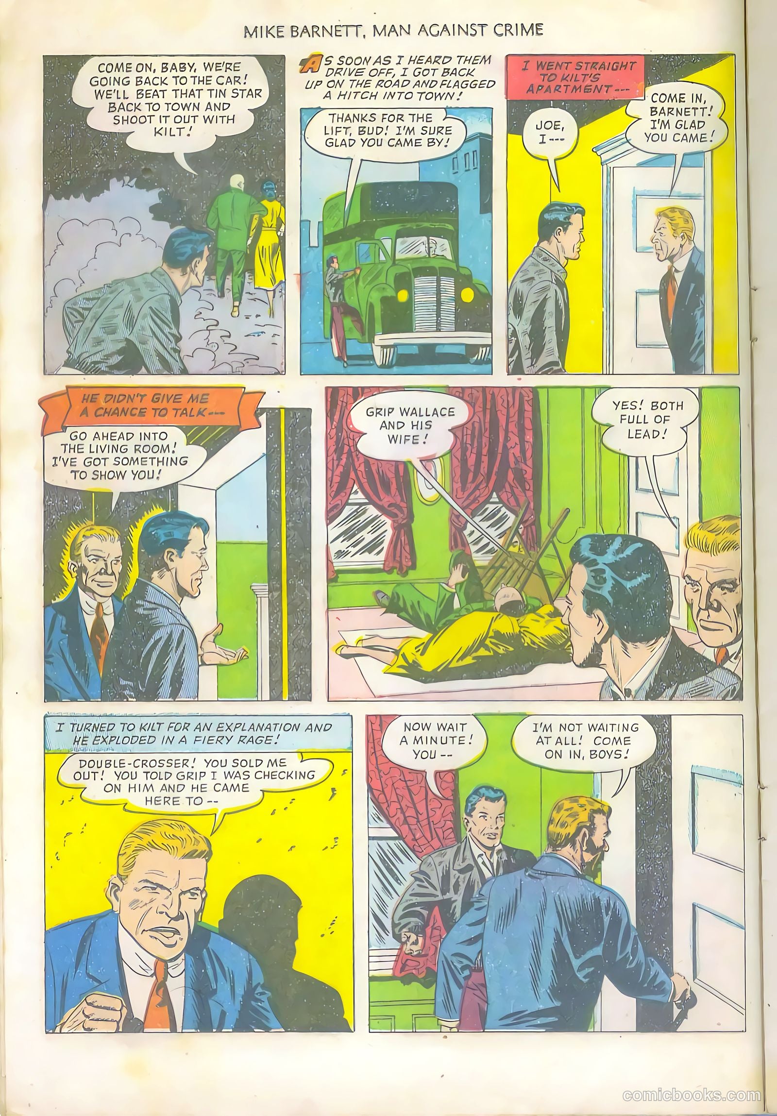 Mike Barnett, Man Against Crime #5 (1952) — page 12 of 36