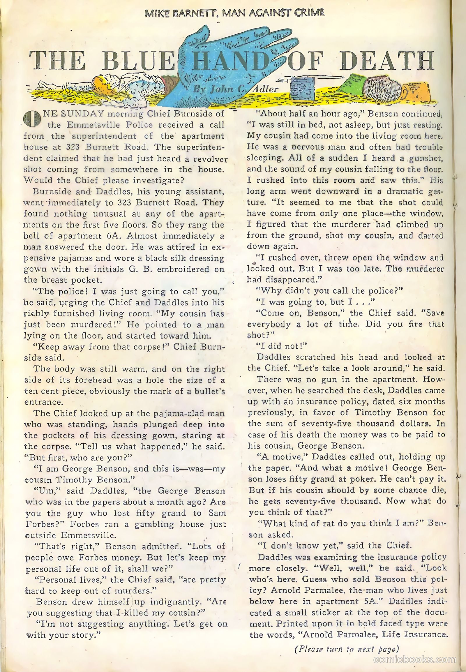 Mike Barnett, Man Against Crime #5 (1952) — page 16 of 36