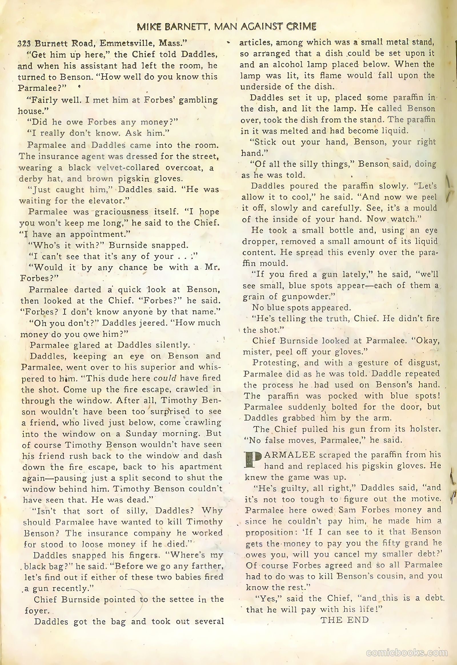 Mike Barnett, Man Against Crime #5 (1952) — page 18 of 36