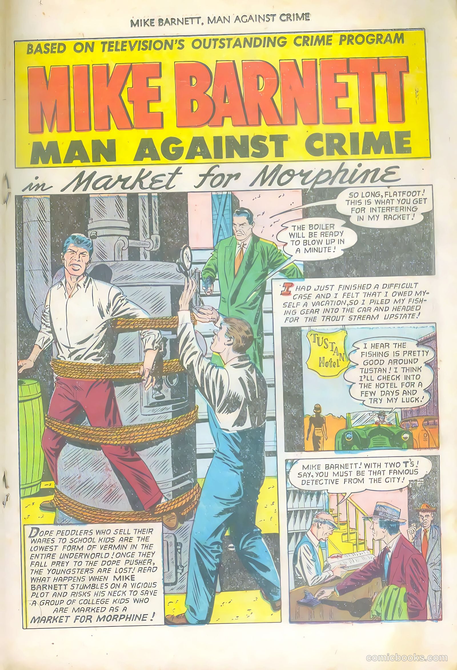 Mike Barnett, Man Against Crime #5 (1952) — page 19 of 36