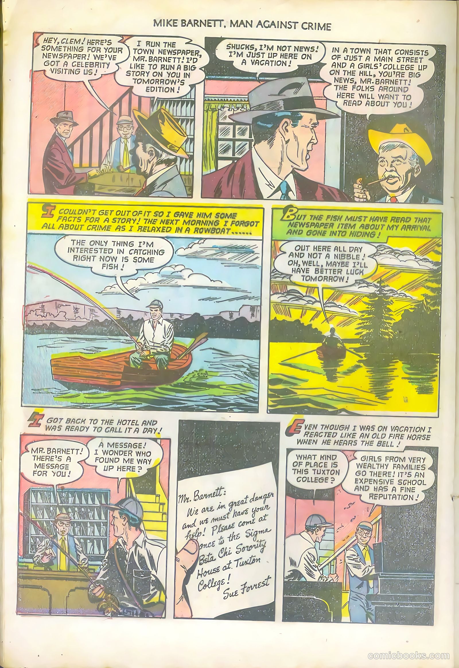 Mike Barnett, Man Against Crime #5 (1952) — page 20 of 36