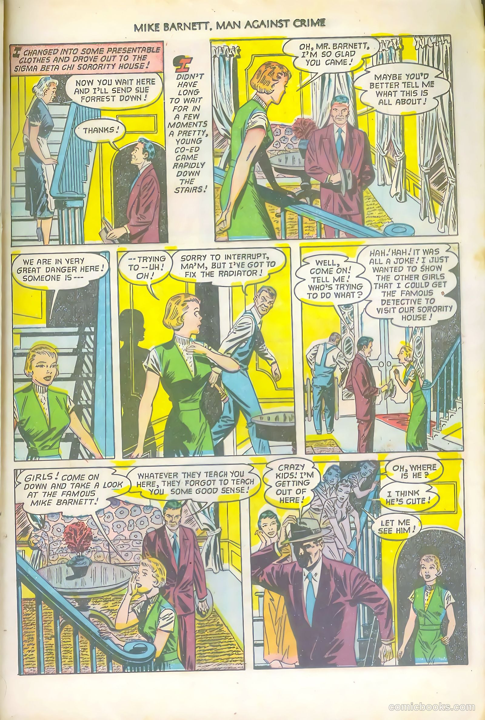 Mike Barnett, Man Against Crime #5 (1952) — page 21 of 36