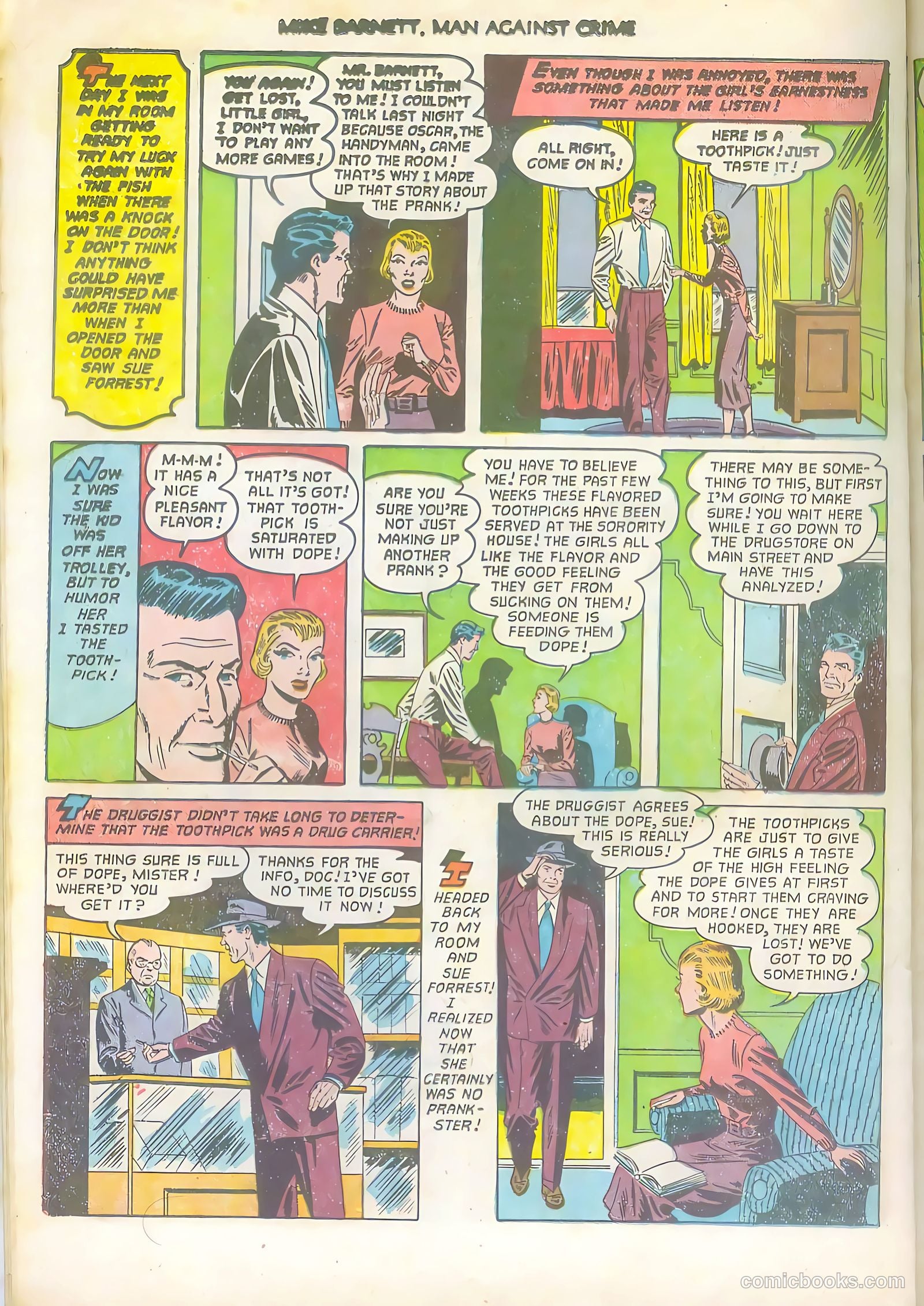 Mike Barnett, Man Against Crime #5 (1952) — page 22 of 36