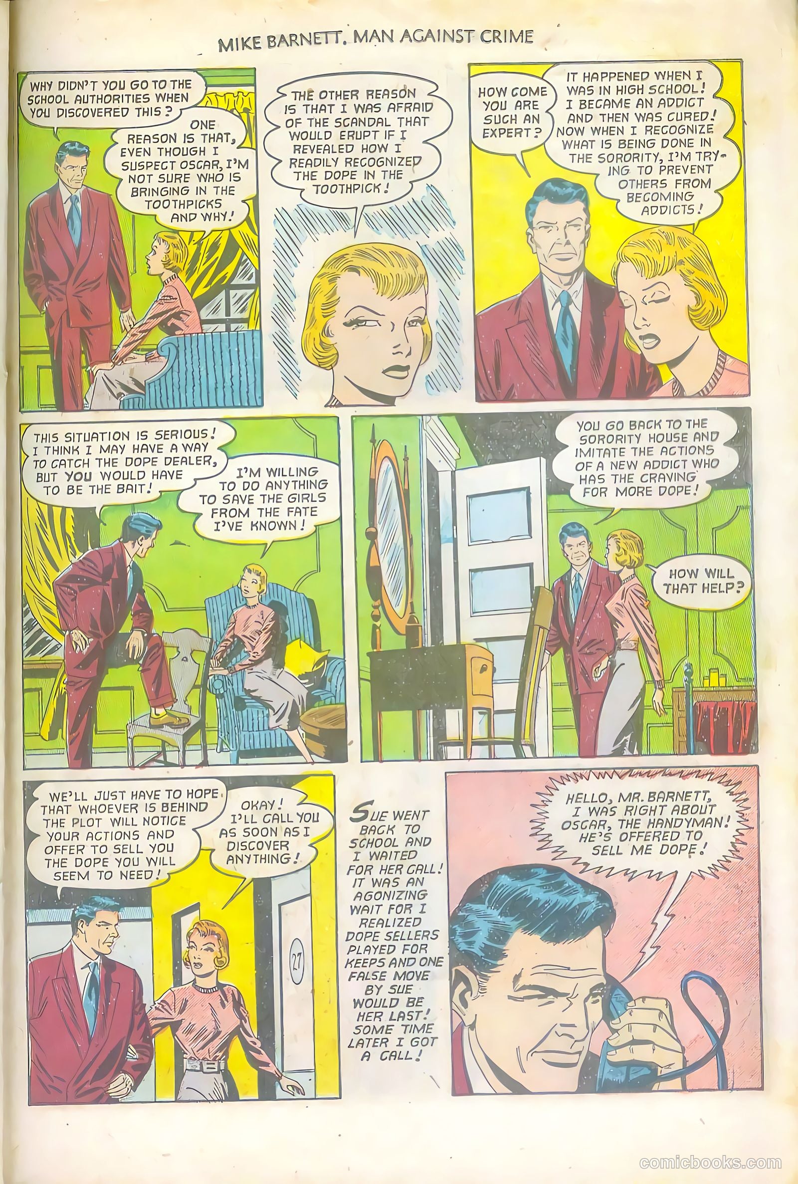 Mike Barnett, Man Against Crime #5 (1952) — page 23 of 36
