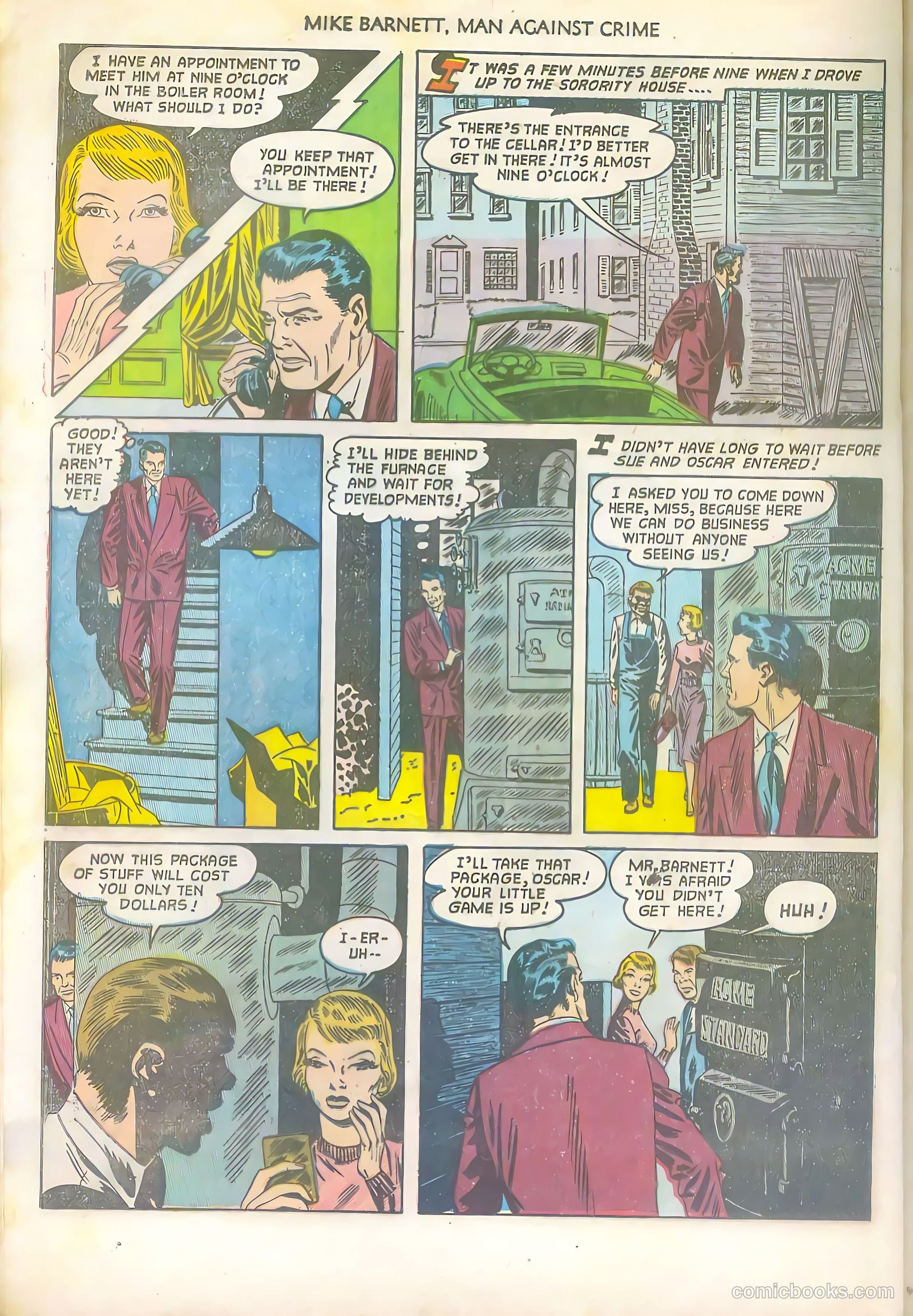 Mike Barnett, Man Against Crime #5 (1952) — page 24 of 36
