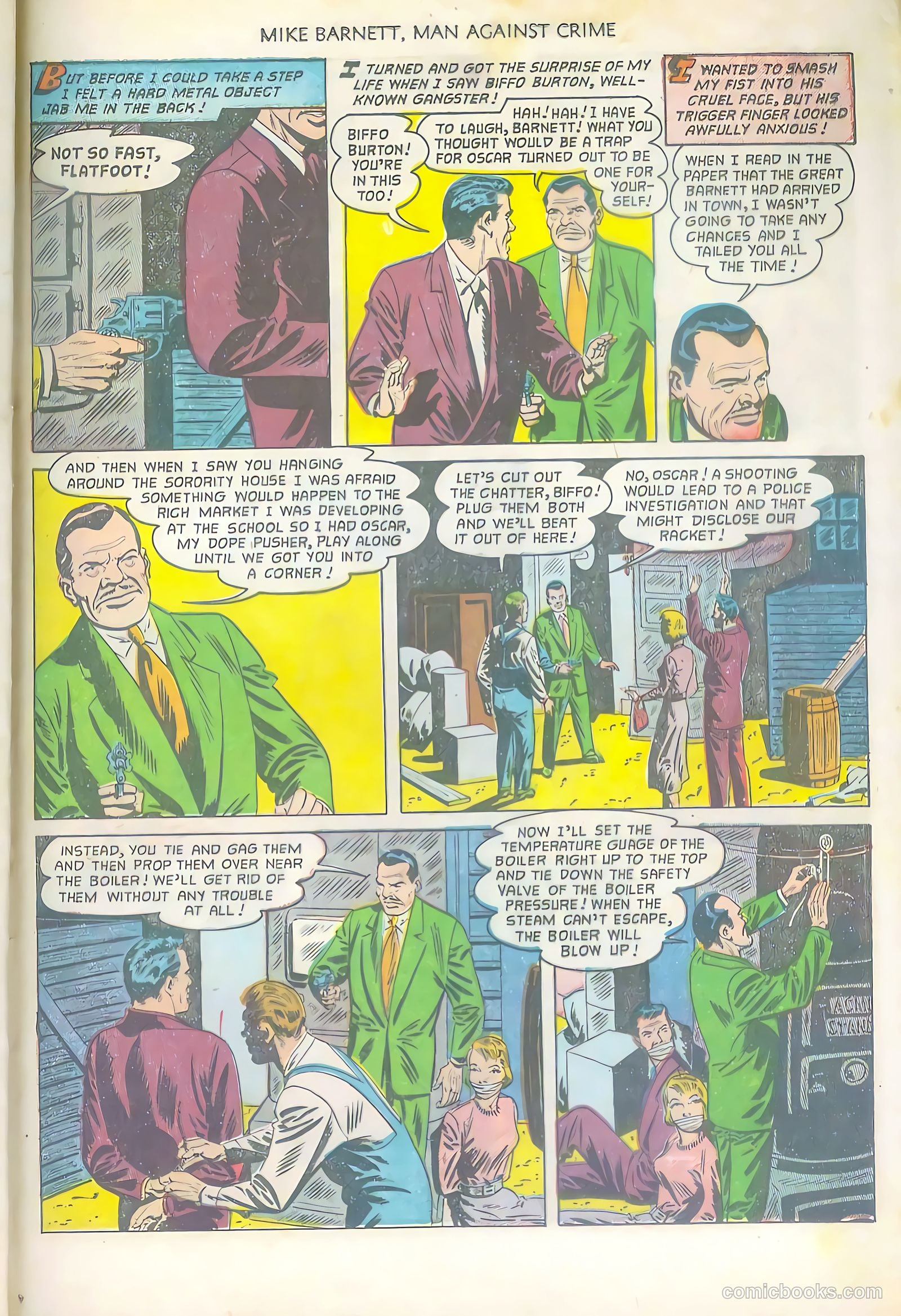 Mike Barnett, Man Against Crime #5 (1952) — page 25 of 36