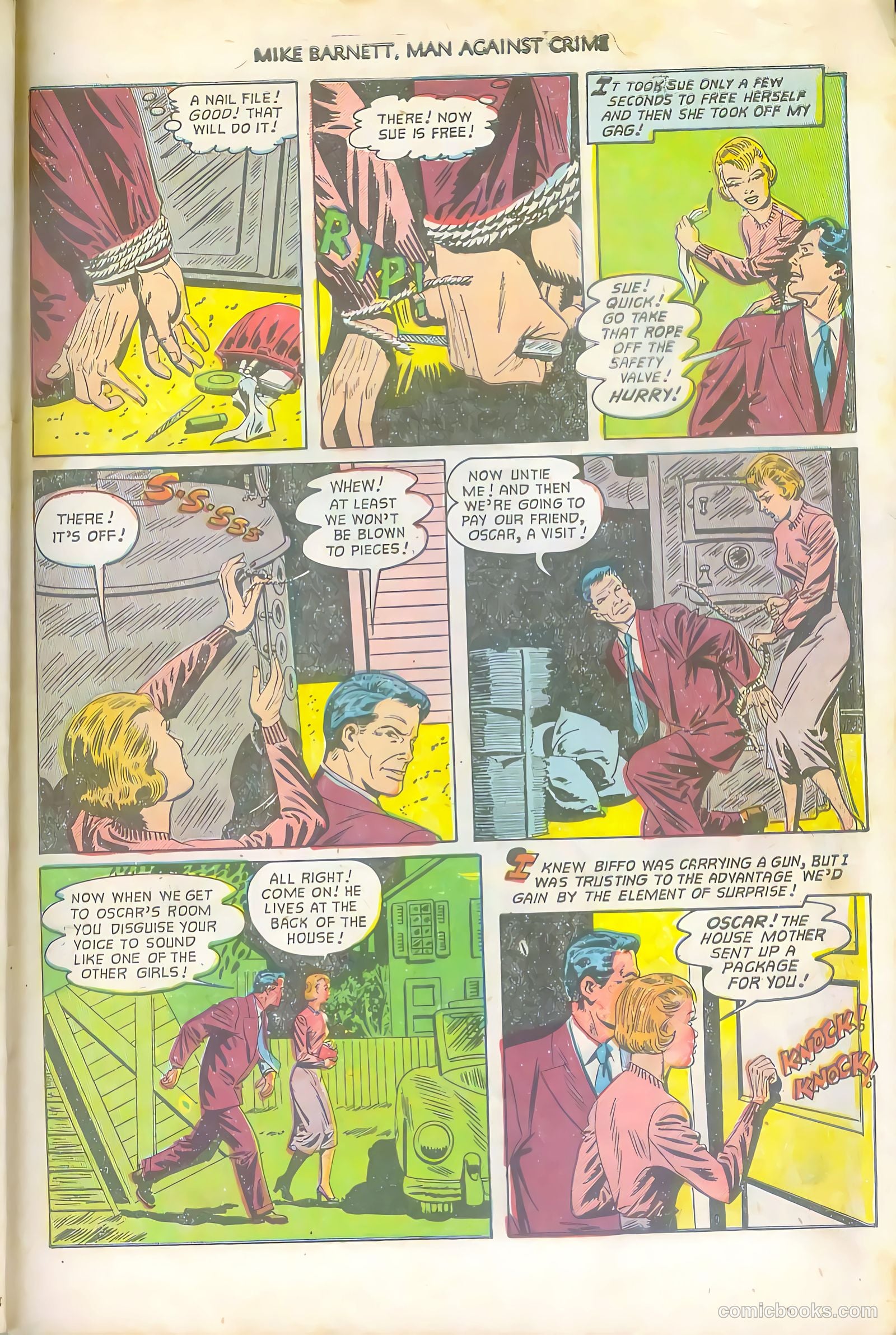 Mike Barnett, Man Against Crime #5 (1952) — page 27 of 36