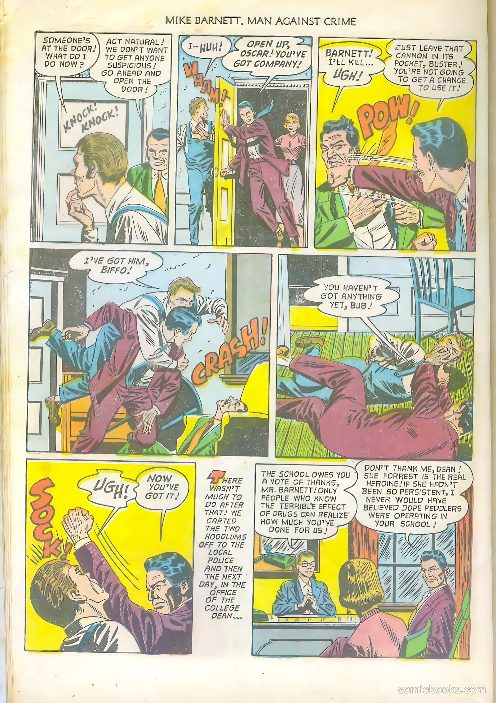 Mike Barnett, Man Against Crime #5 (1952) — page 28 of 36
