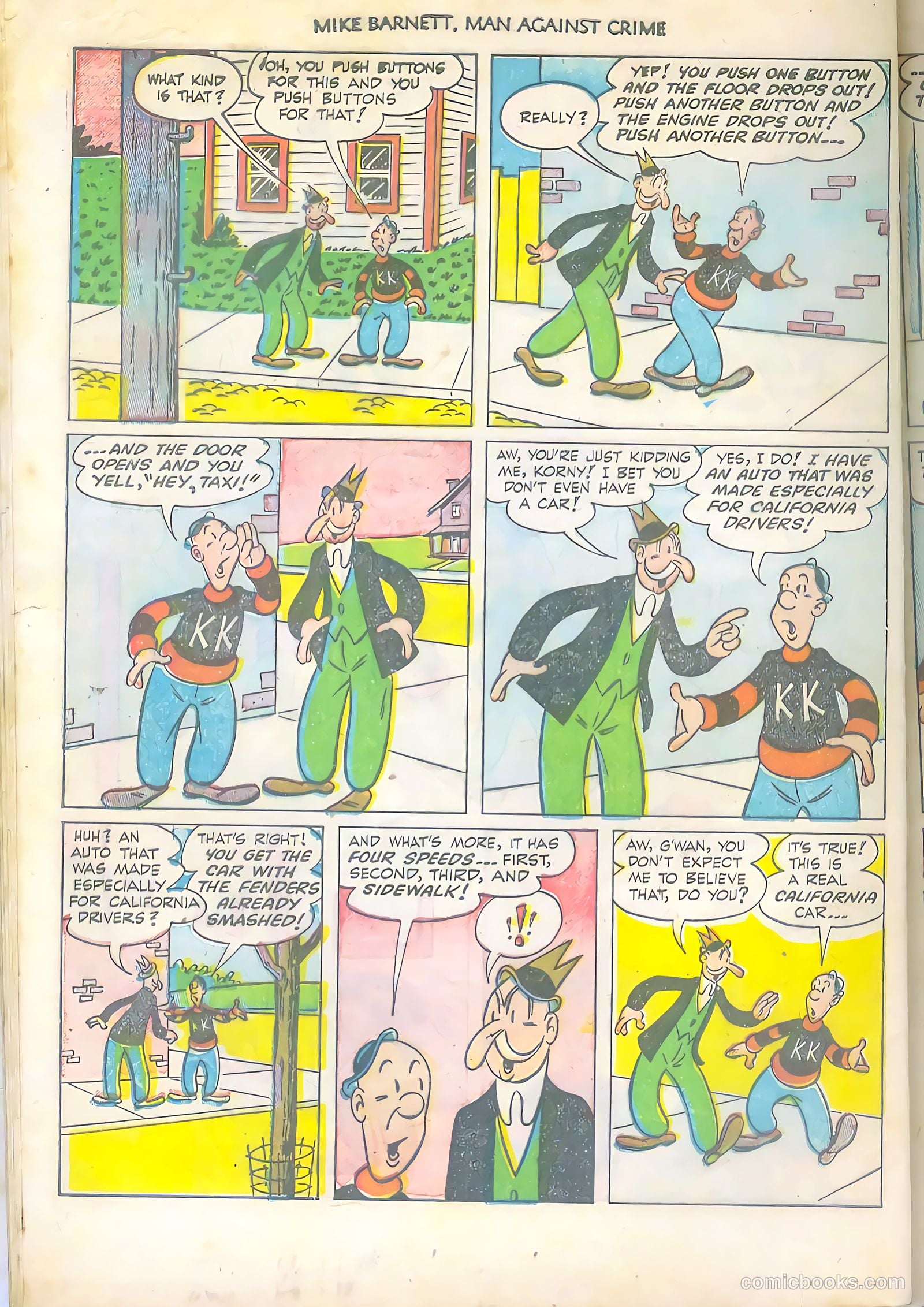 Mike Barnett, Man Against Crime #5 (1952) — page 32 of 36