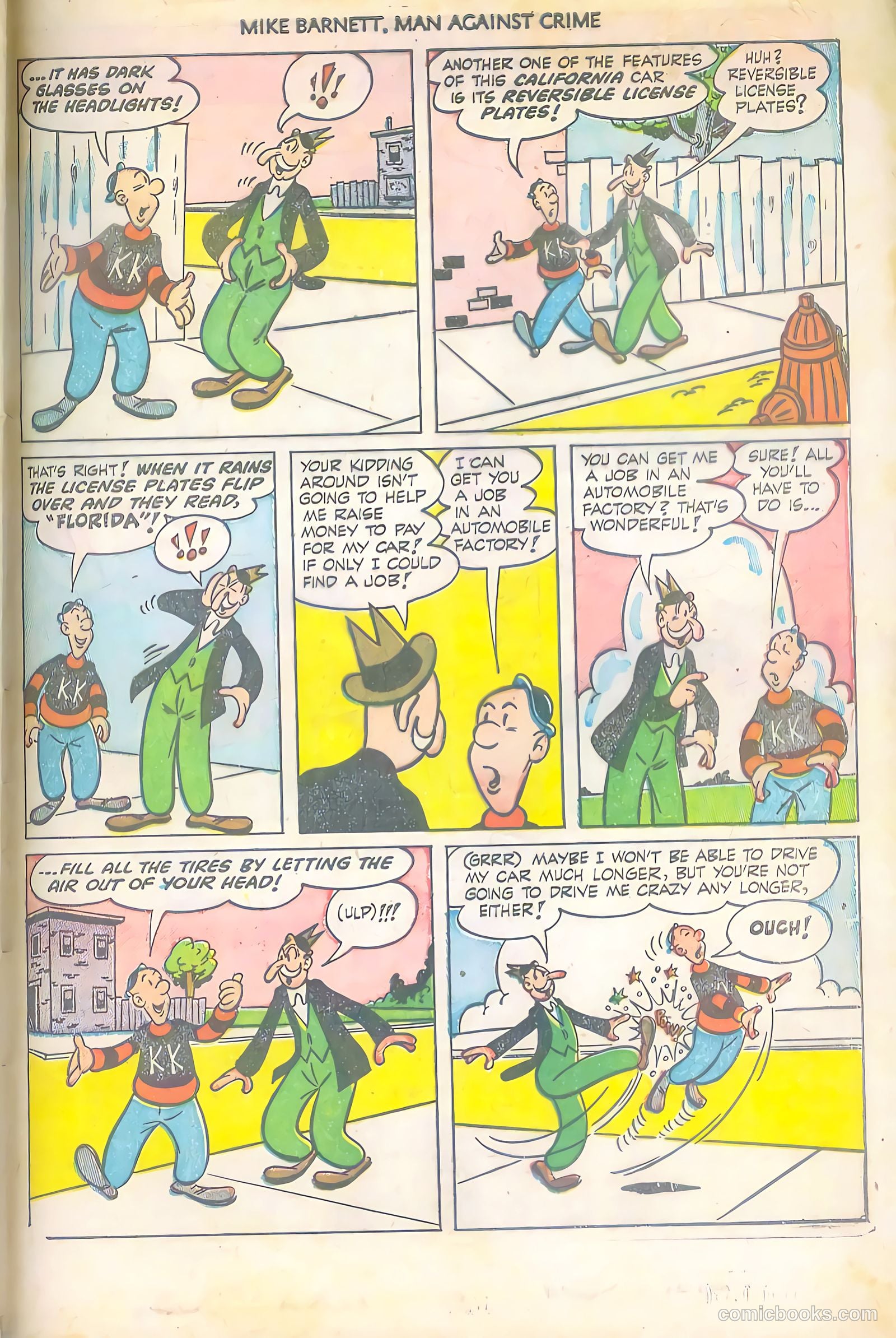 Mike Barnett, Man Against Crime #5 (1952) — page 33 of 36