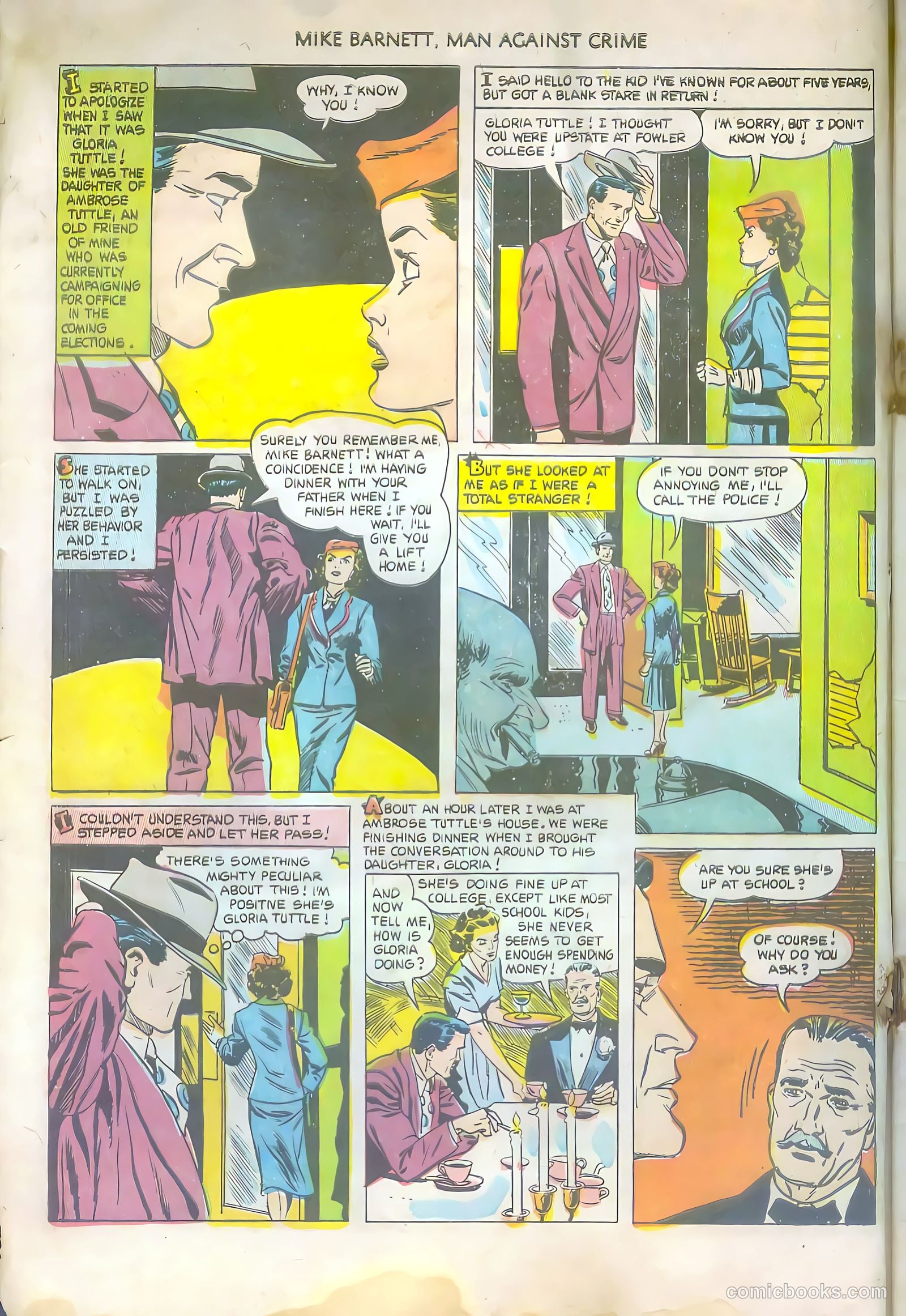 Mike Barnett, Man Against Crime #6 (1952) — page 4 of 36