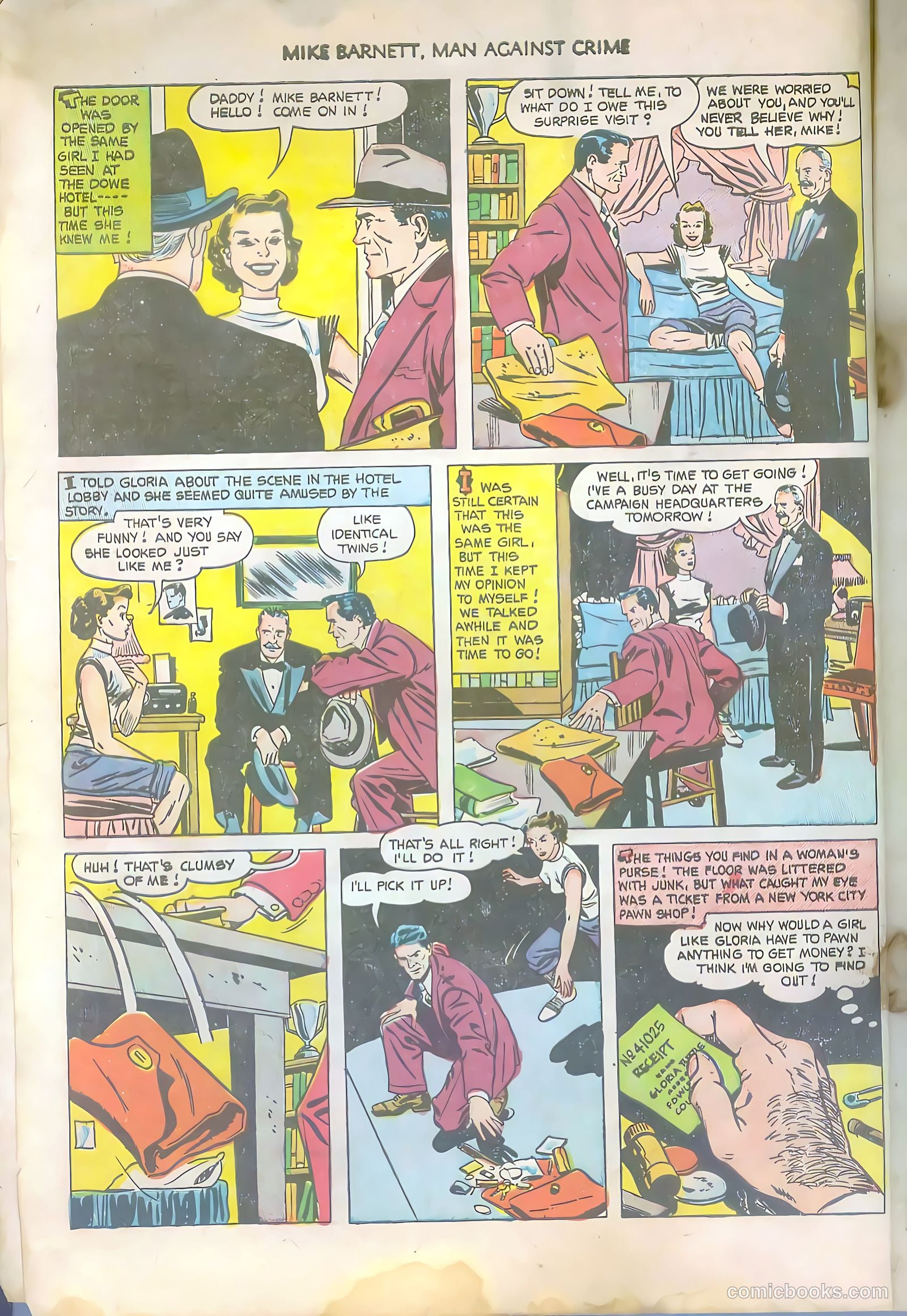 Mike Barnett, Man Against Crime #6 (1952) — page 6 of 36