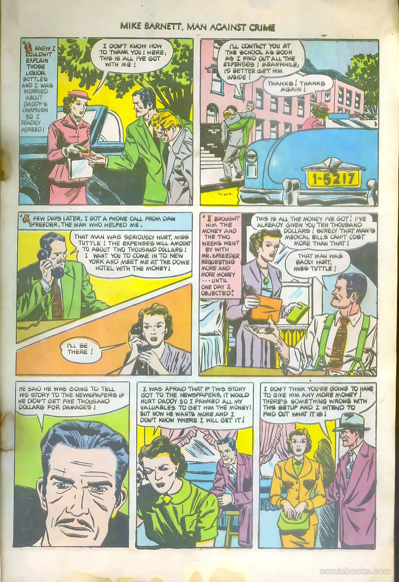 Mike Barnett, Man Against Crime #6 (1952) — page 9 of 36
