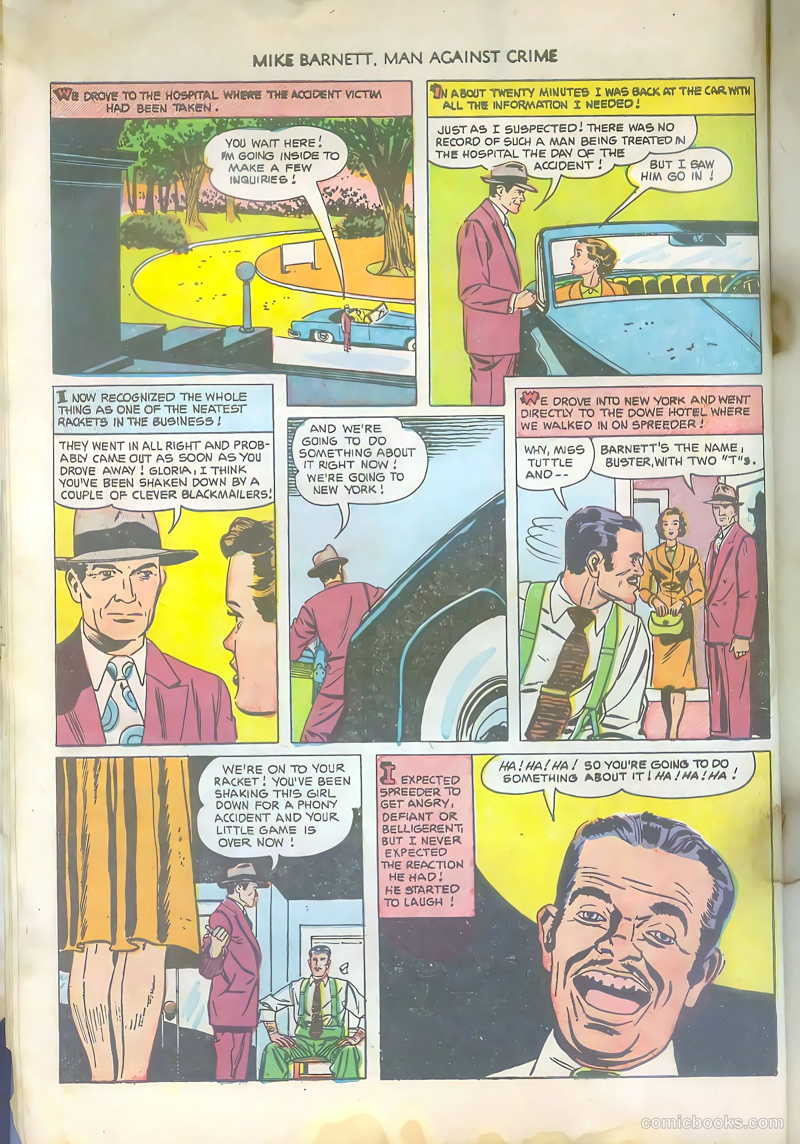 Mike Barnett, Man Against Crime #6 (1952) — page 10 of 36