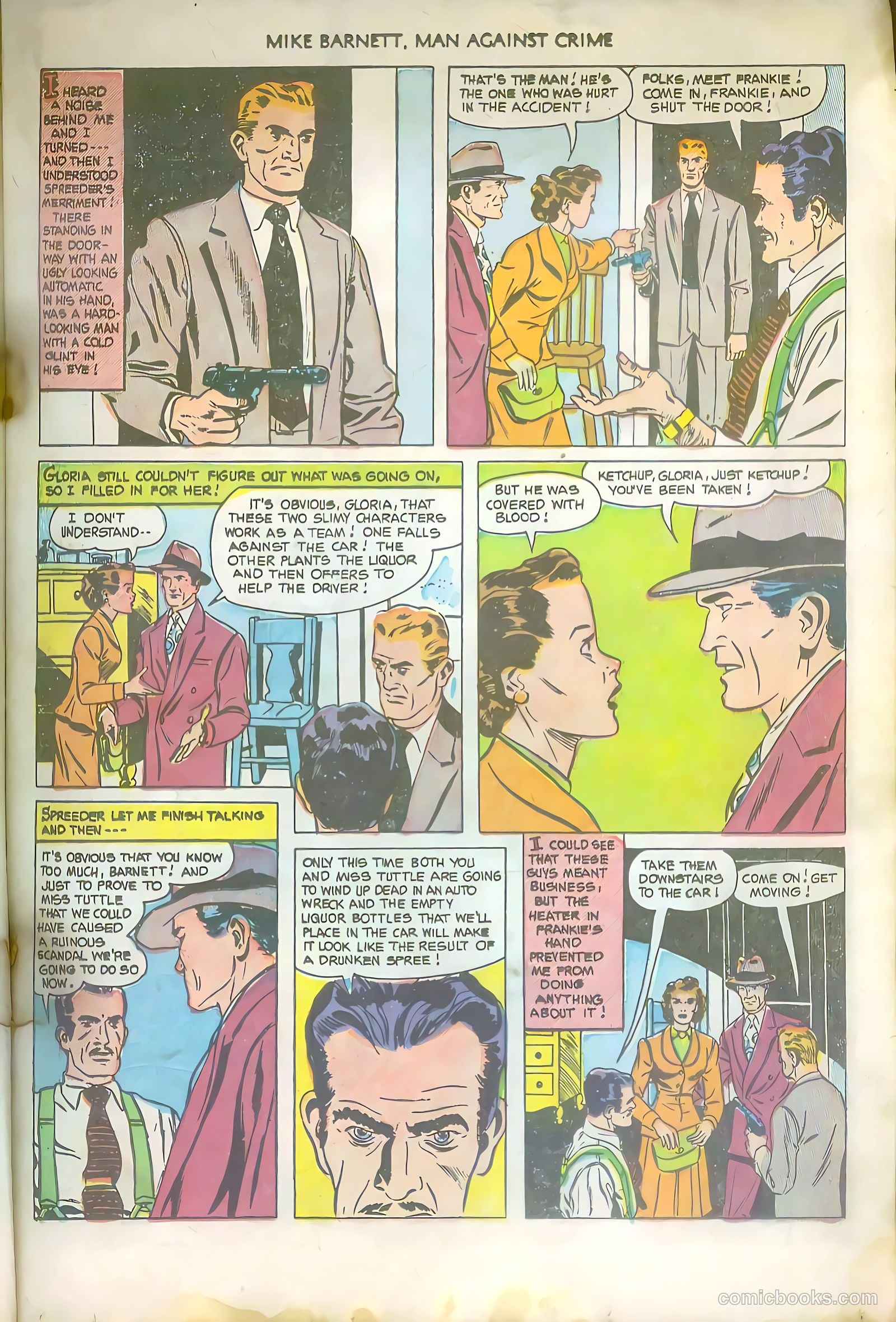 Mike Barnett, Man Against Crime #6 (1952) — page 11 of 36