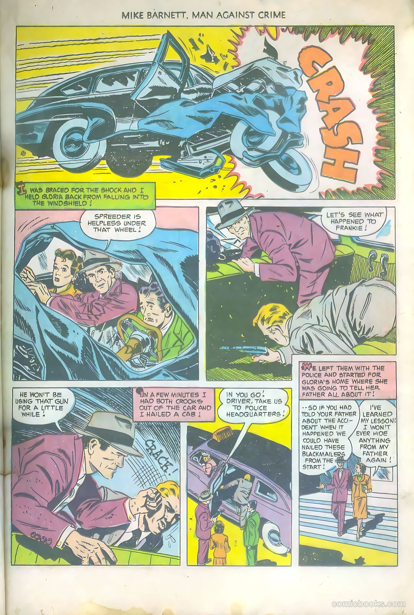 Mike Barnett, Man Against Crime #6 (1952) — page 13 of 36