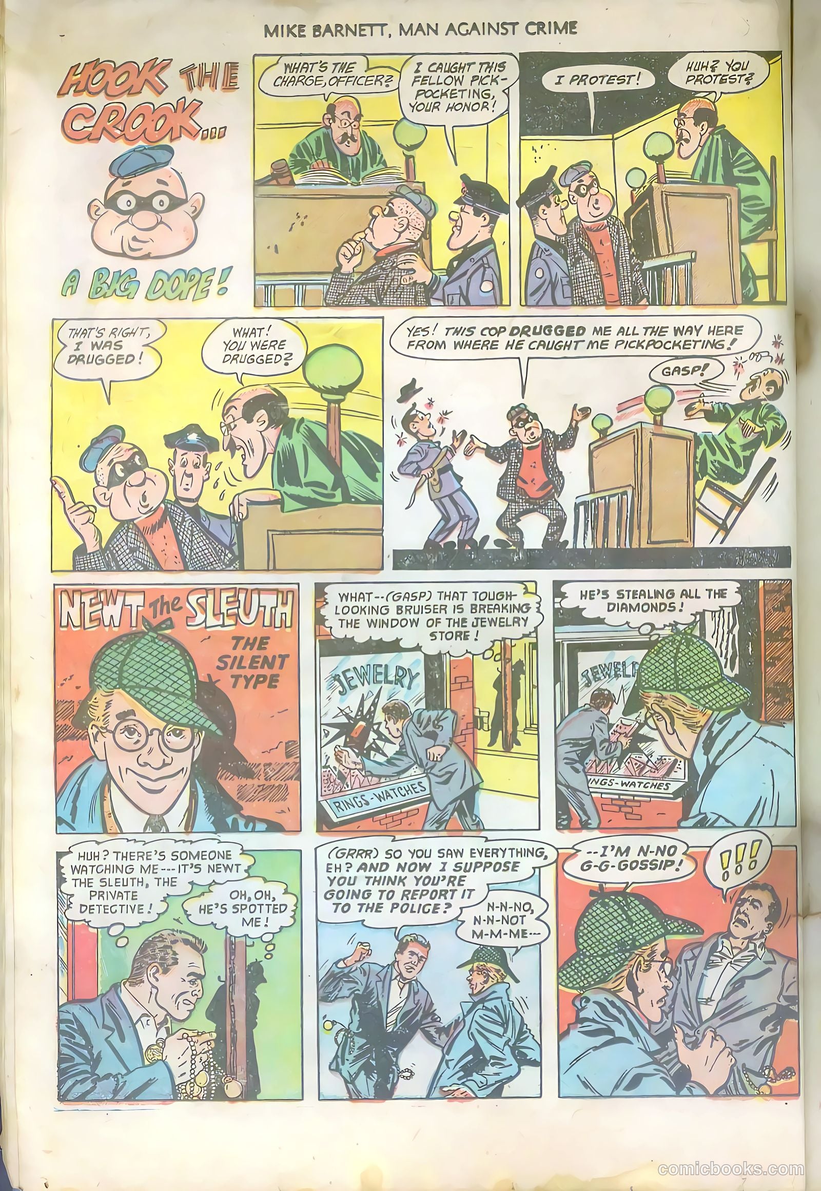 Mike Barnett, Man Against Crime #6 (1952) — page 14 of 36