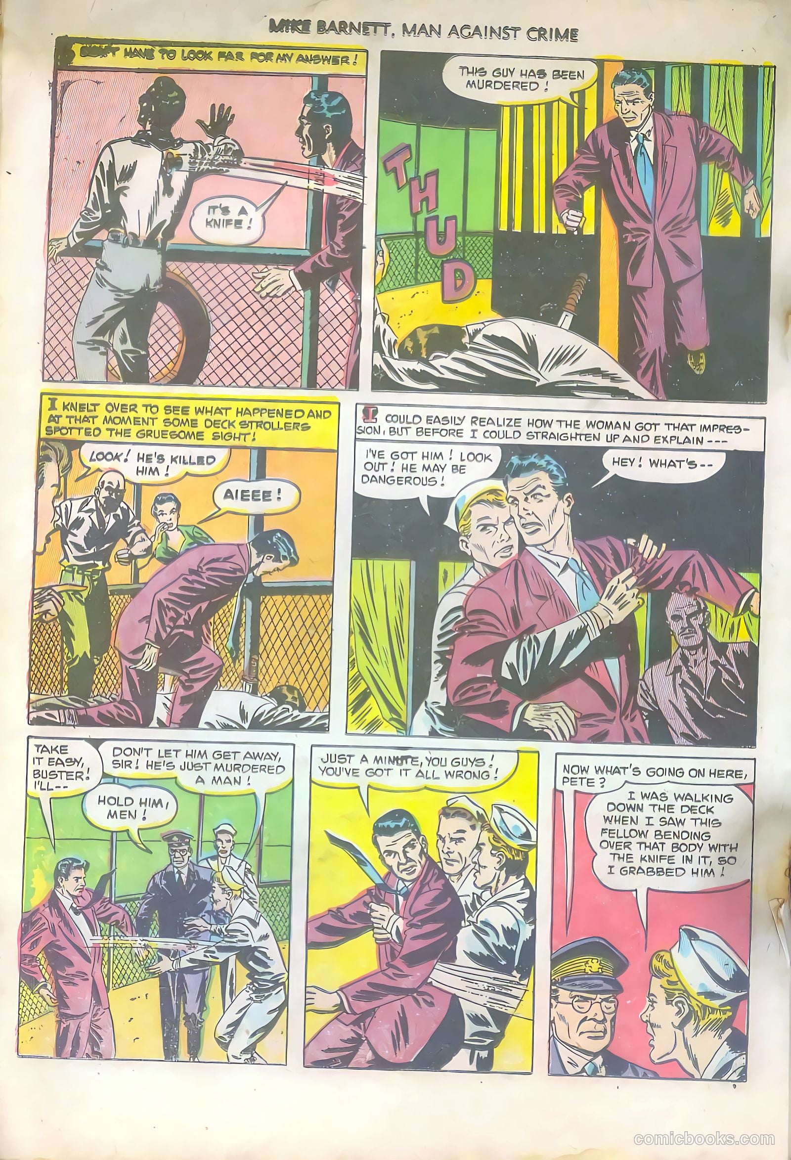 Mike Barnett, Man Against Crime #6 (1952) — page 20 of 36