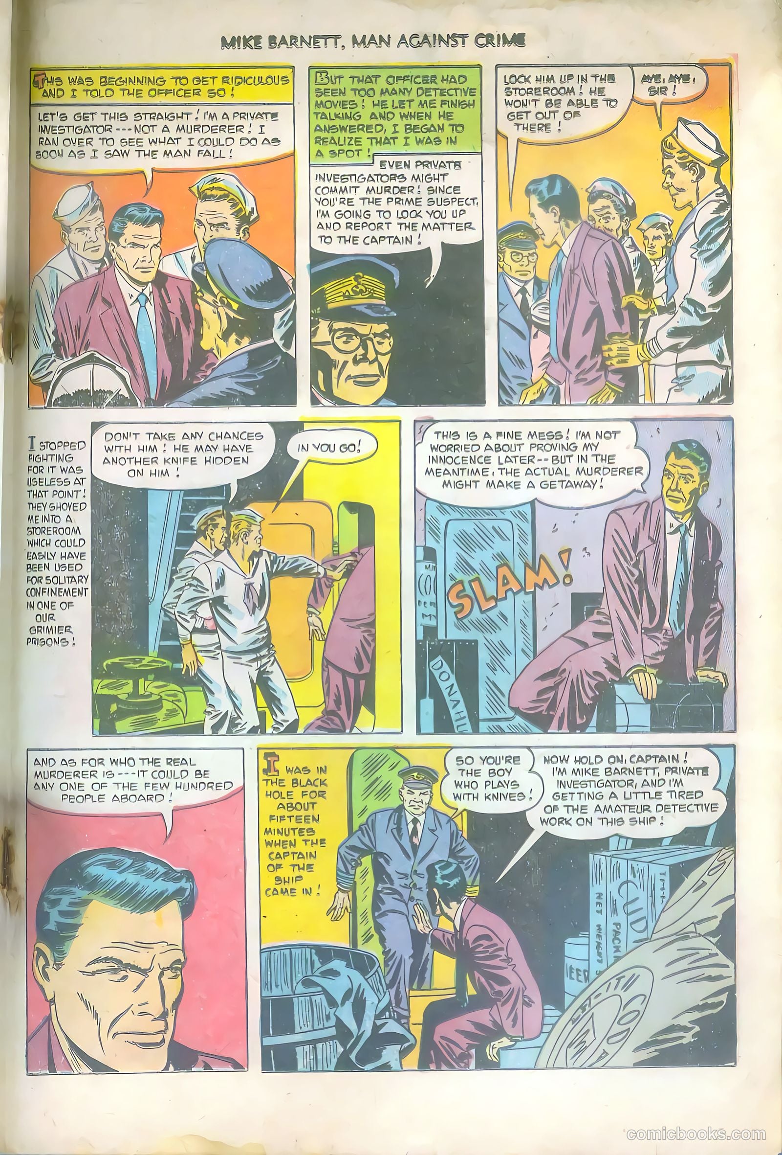 Mike Barnett, Man Against Crime #6 (1952) — page 21 of 36