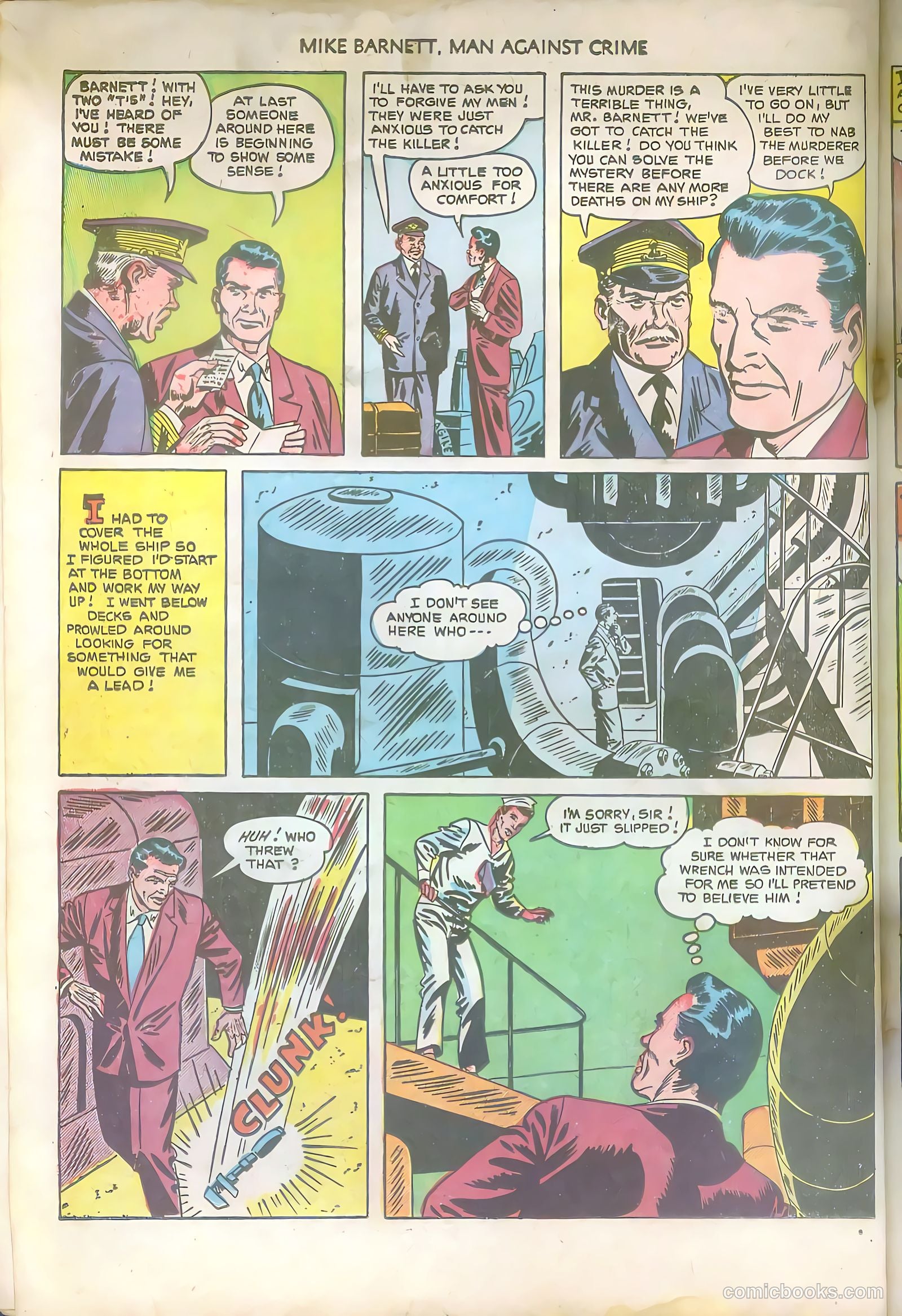 Mike Barnett, Man Against Crime #6 (1952) — page 22 of 36