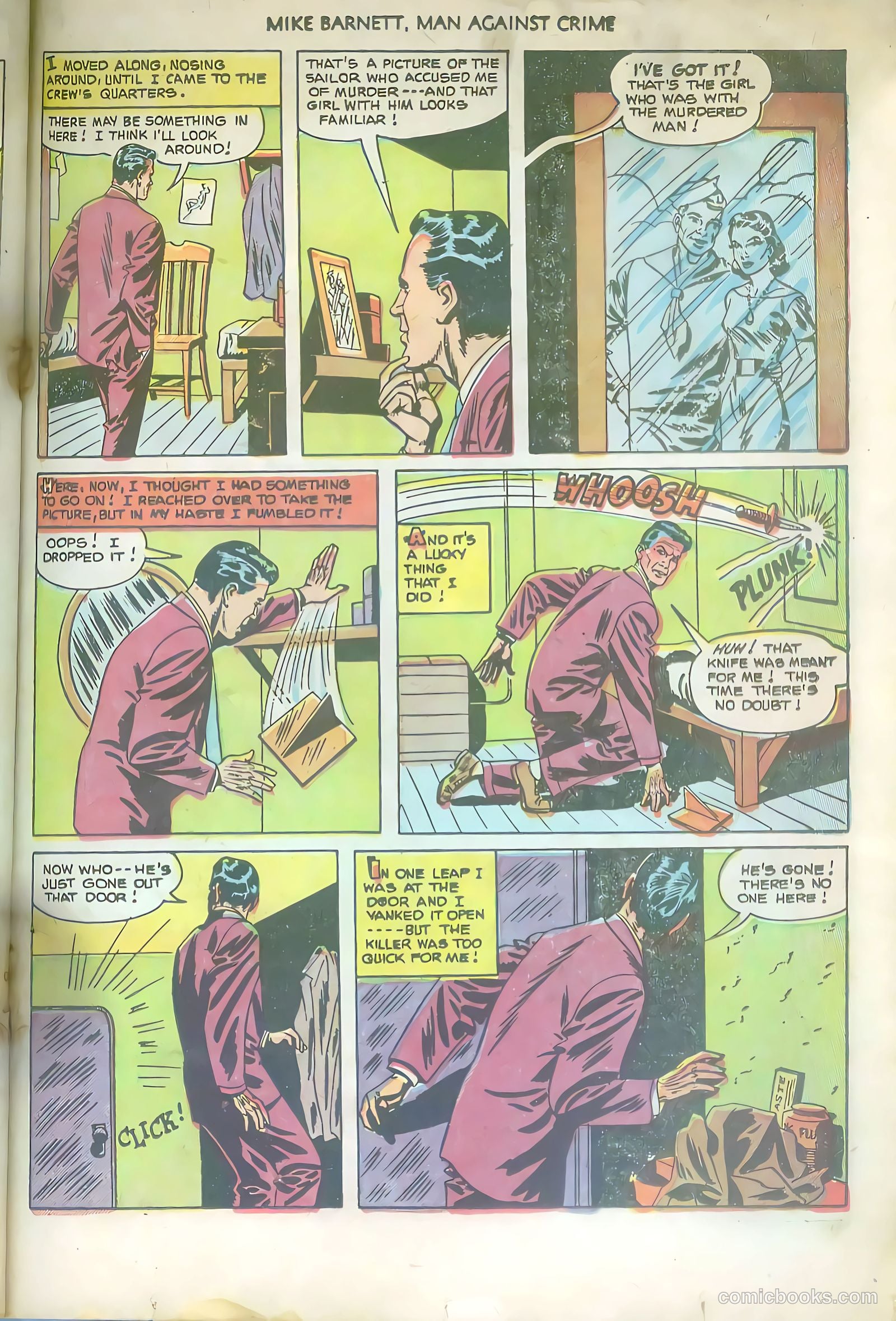 Mike Barnett, Man Against Crime #6 (1952) — page 23 of 36