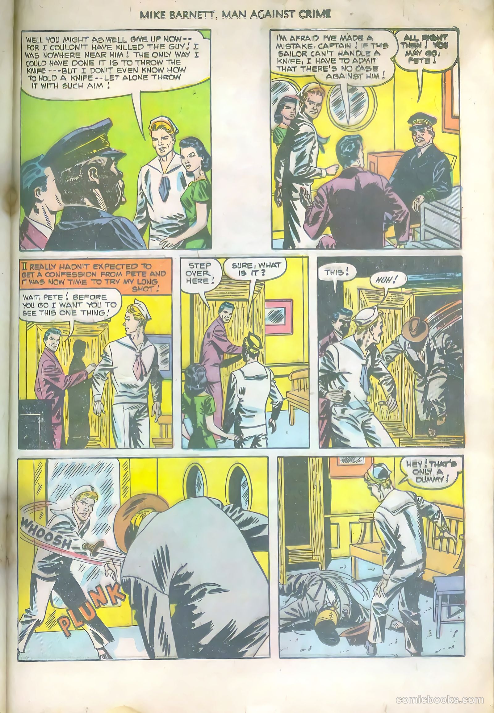 Mike Barnett, Man Against Crime #6 (1952) — page 25 of 36