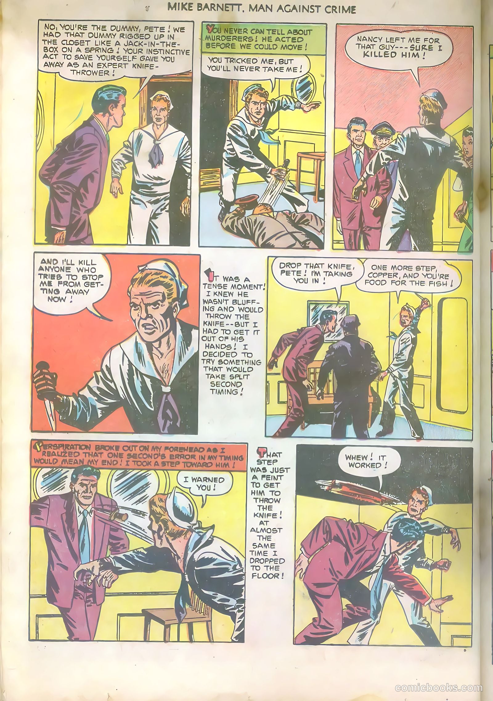 Mike Barnett, Man Against Crime #6 (1952) — page 26 of 36