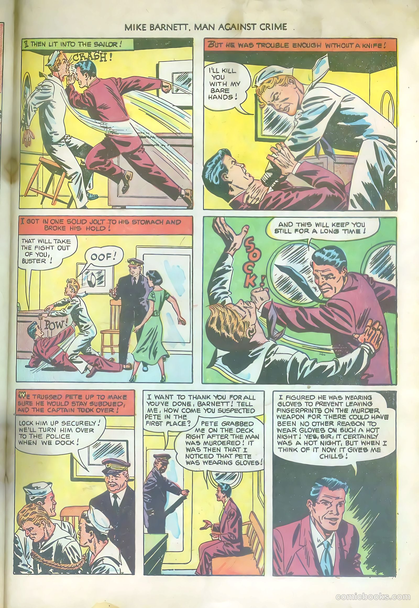 Mike Barnett, Man Against Crime #6 (1952) — page 27 of 36