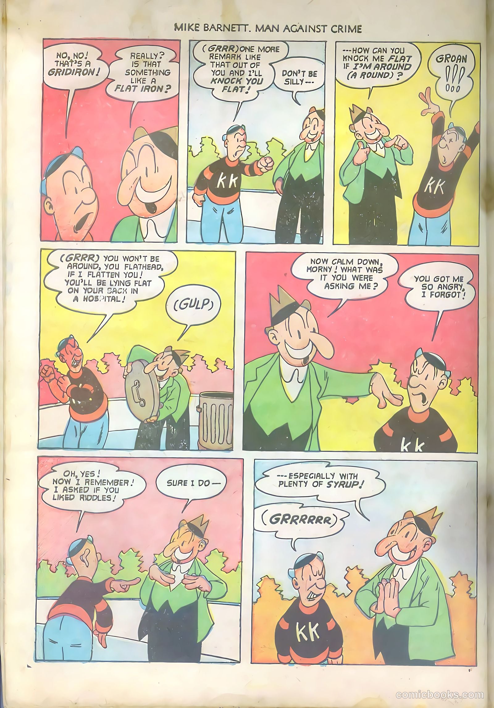 Mike Barnett, Man Against Crime #6 (1952) — page 30 of 36