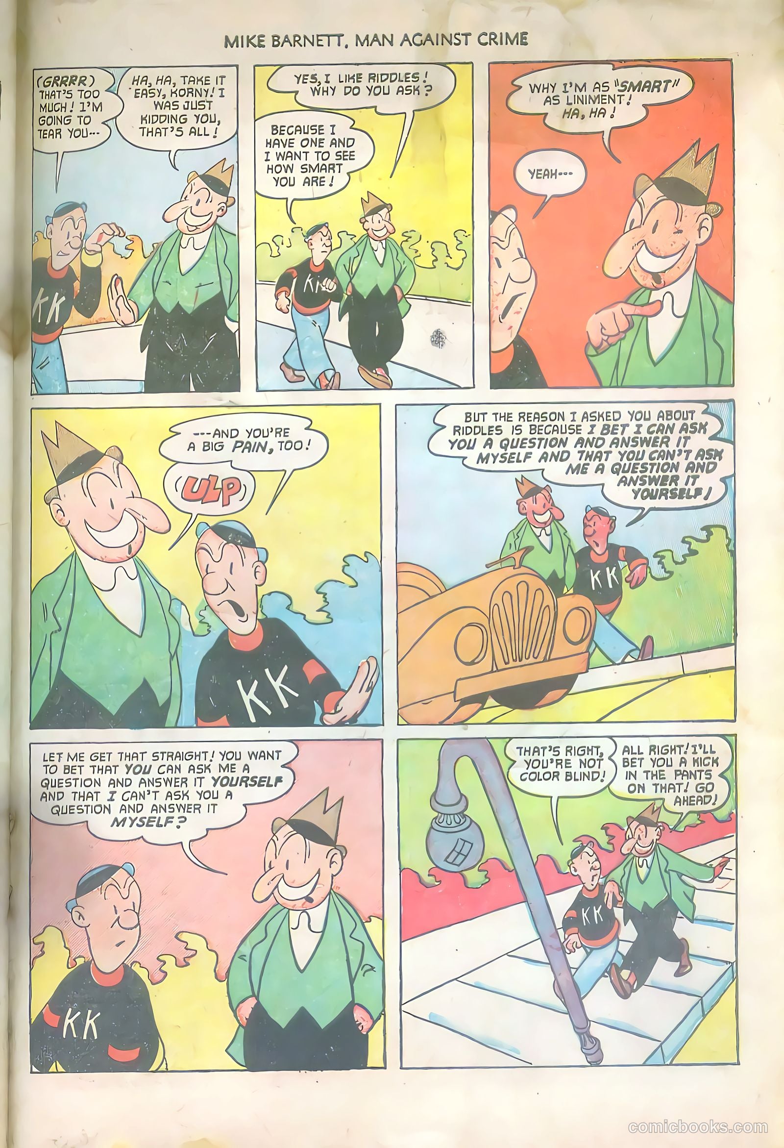 Mike Barnett, Man Against Crime #6 (1952) — page 31 of 36