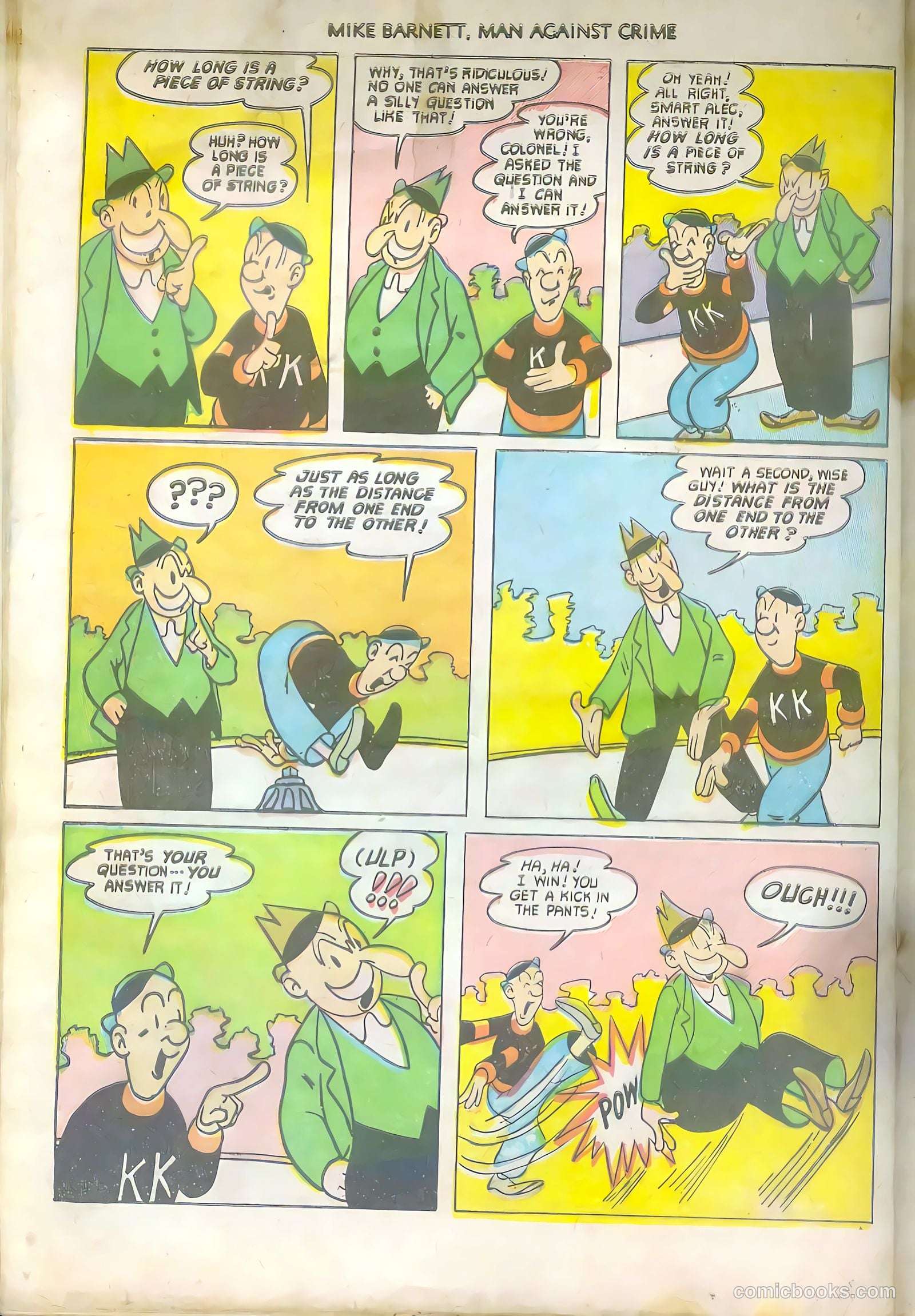 Mike Barnett, Man Against Crime #6 (1952) — page 32 of 36