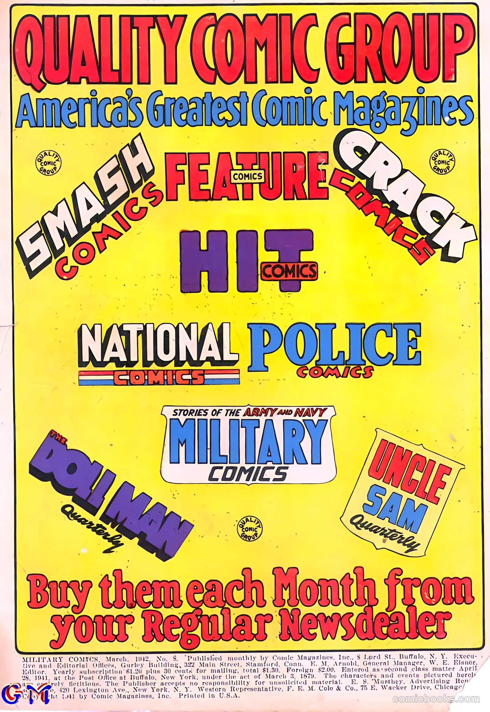 Military Comics #8 (1942) — page 2 of 68