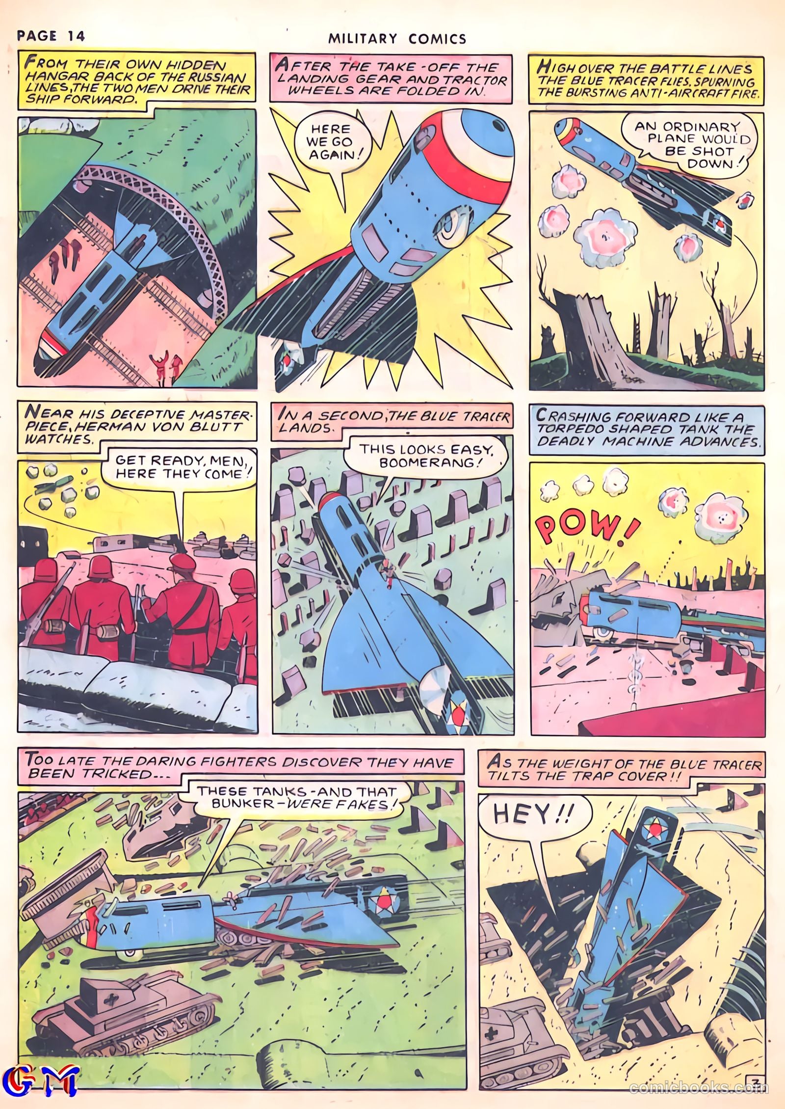 Military Comics #8 (1942) — page 16 of 68