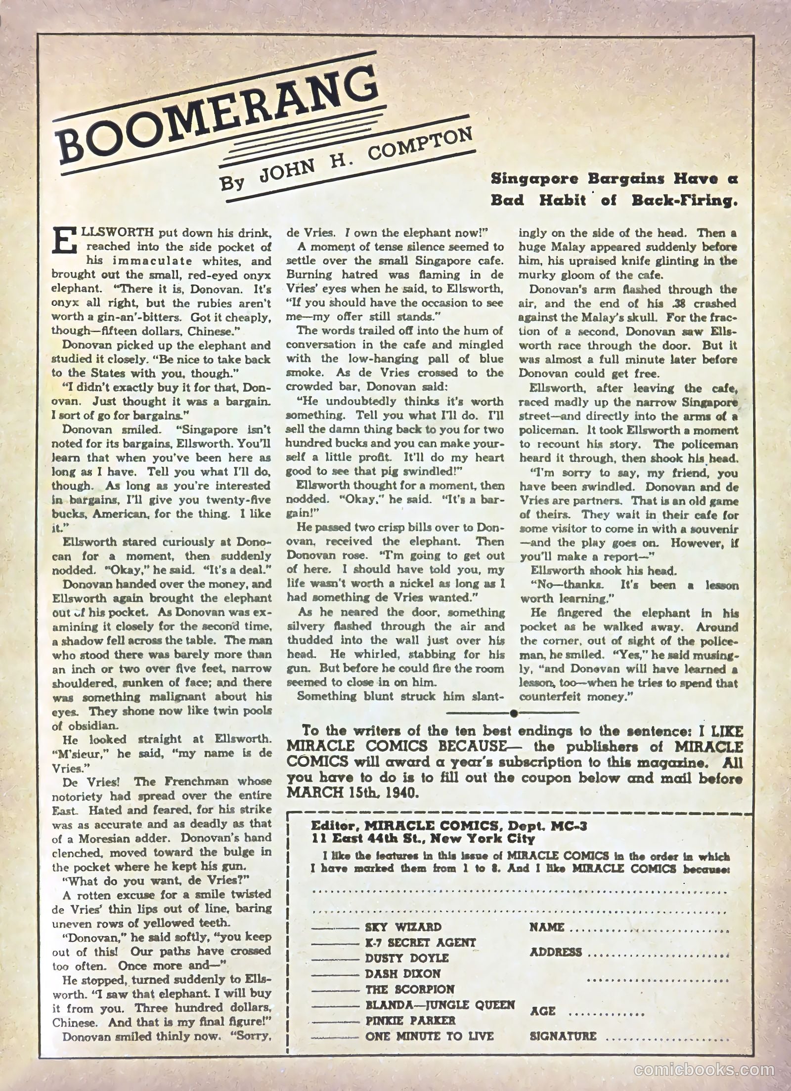 Miracle Comics #2 (1940) — page 67 of 68