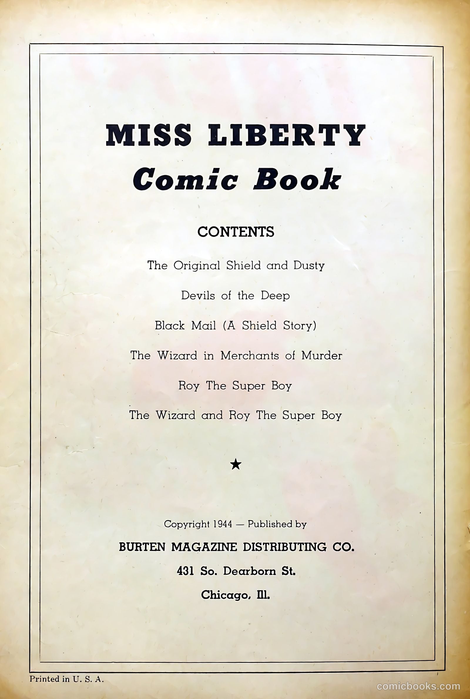 Miss Liberty #1 (1944) — page 2 of 51