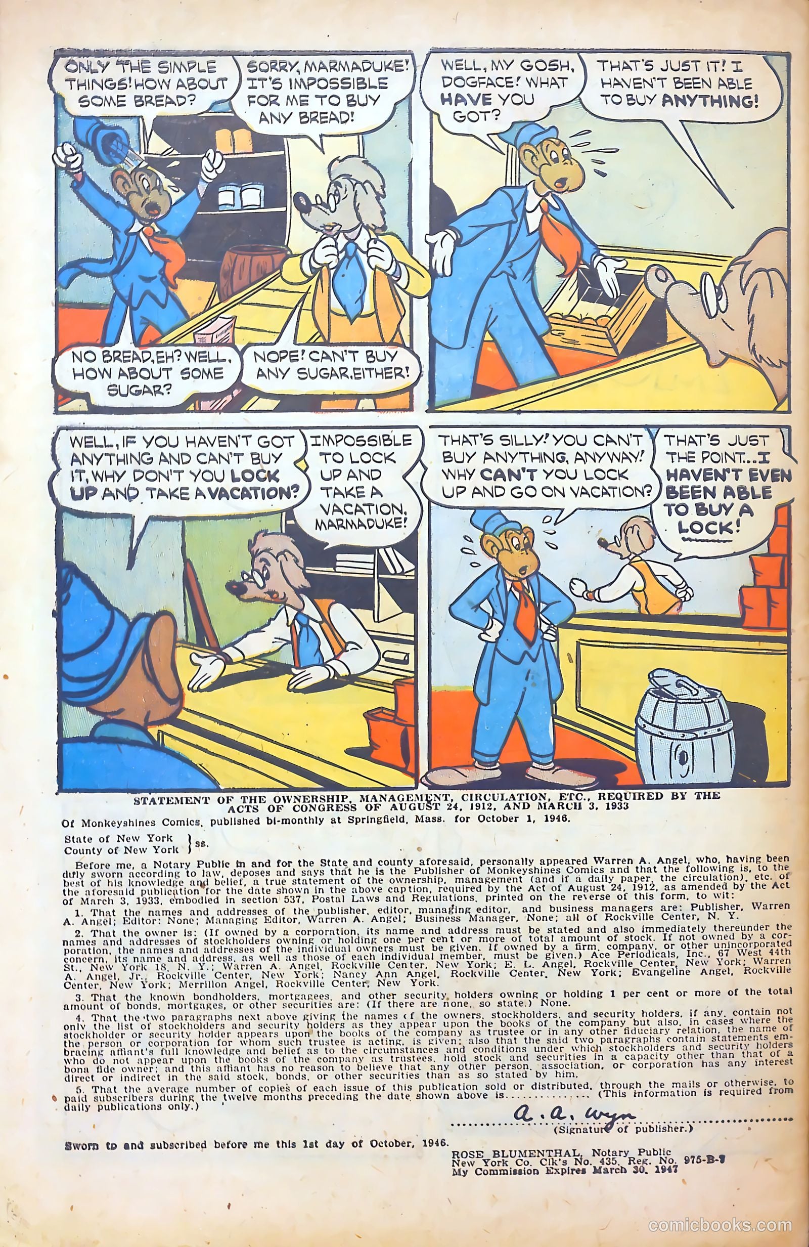 Monkeyshines Comics #14 (1947) — page 50 of 52