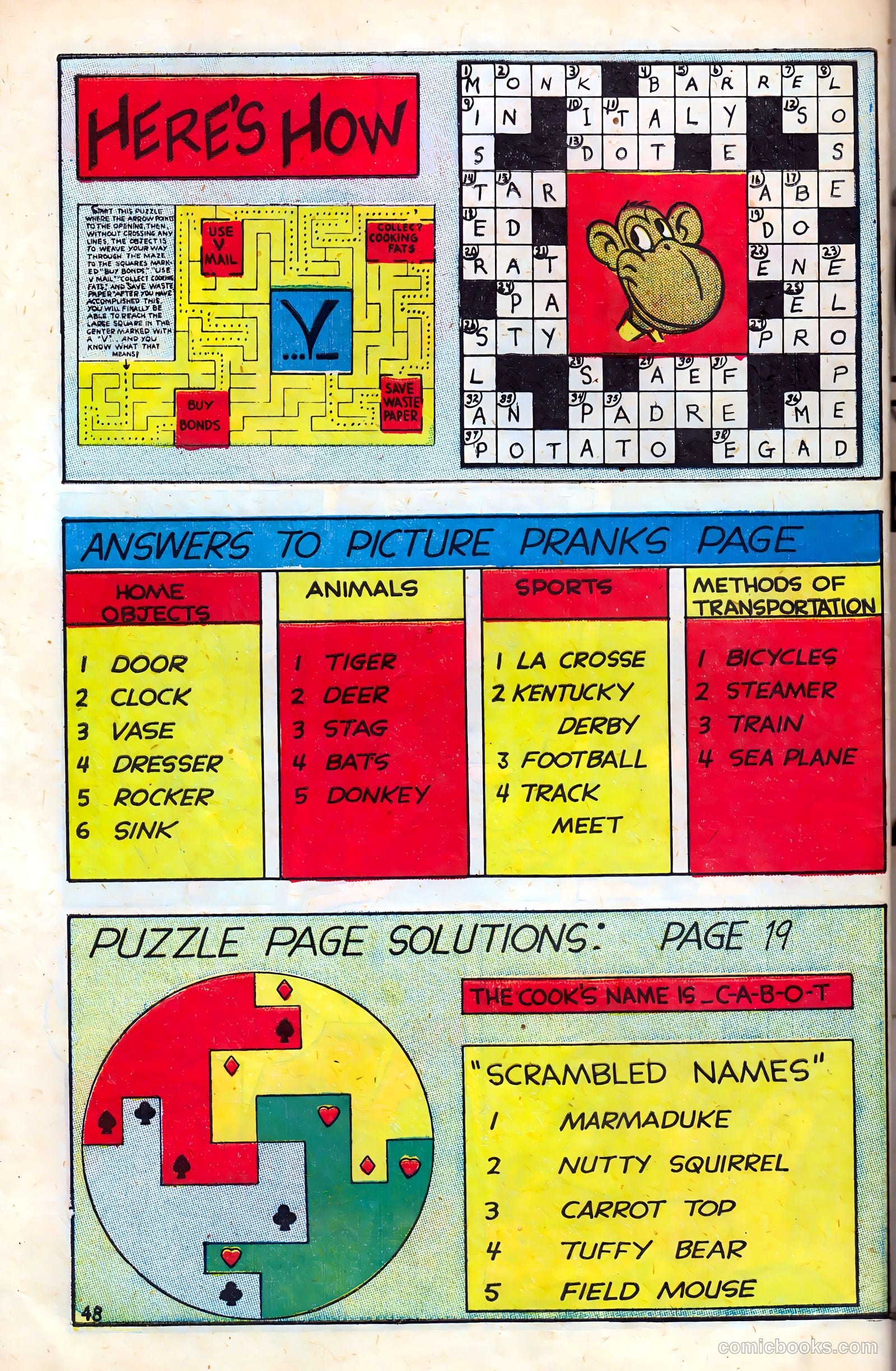 Monkeyshines Comics #2 (1944) — page 50 of 52